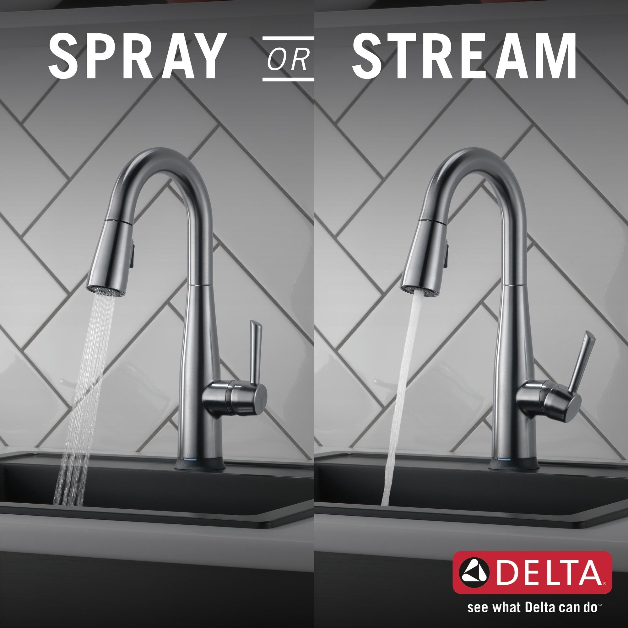 Delta Essa® Single Handle Pull-Down Bar / Prep Faucet with Touch<sub>2</sub>O® Technology
