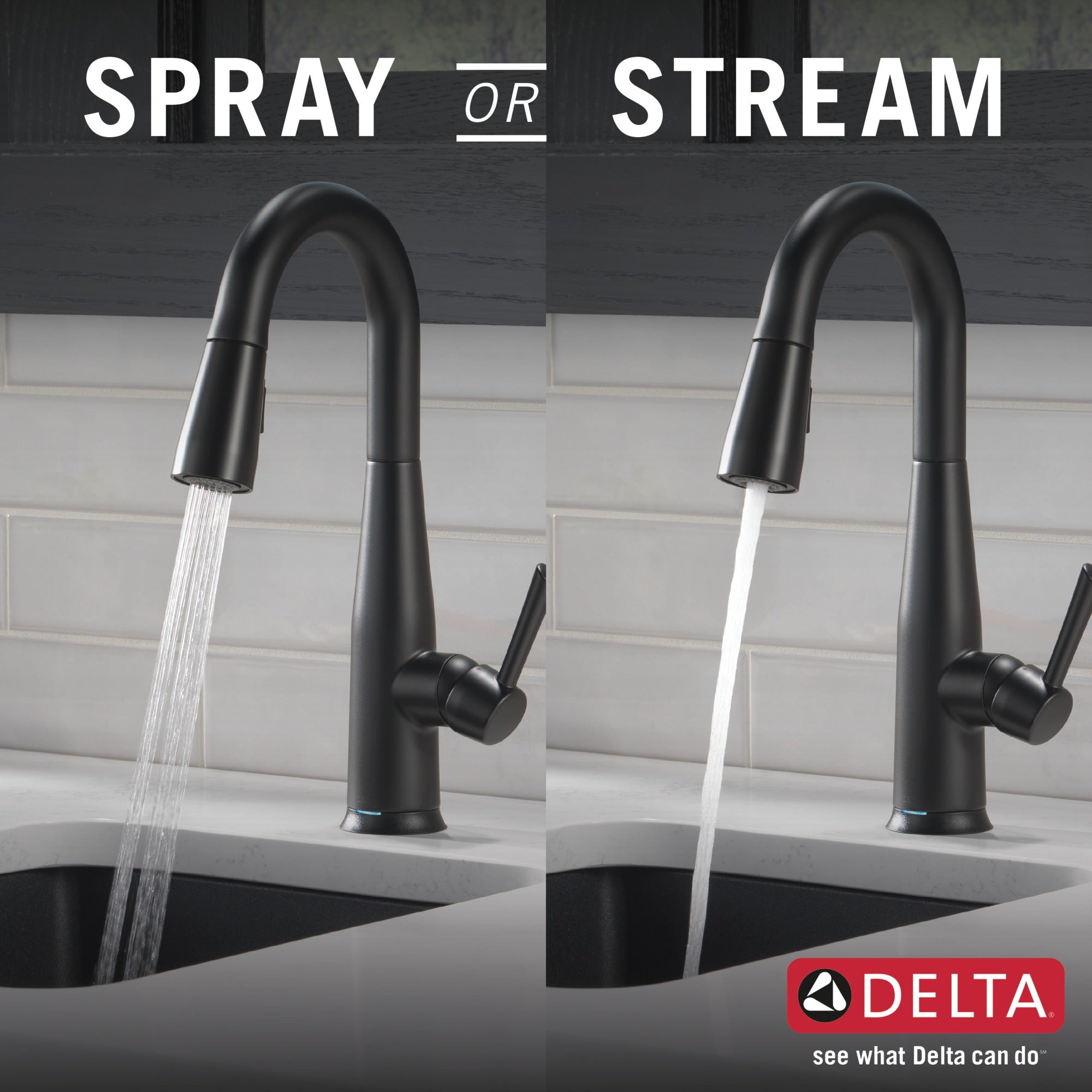 Delta Essa® Single Handle Pull-Down Bar / Prep Faucet with Touch<sub>2</sub>O® Technology