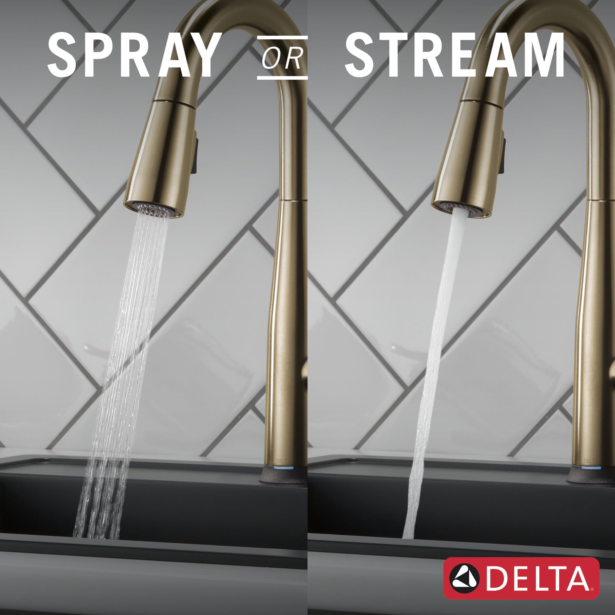 Delta Essa® Single Handle Pull-Down Bar/Prep Faucet with Touch2O® Technology