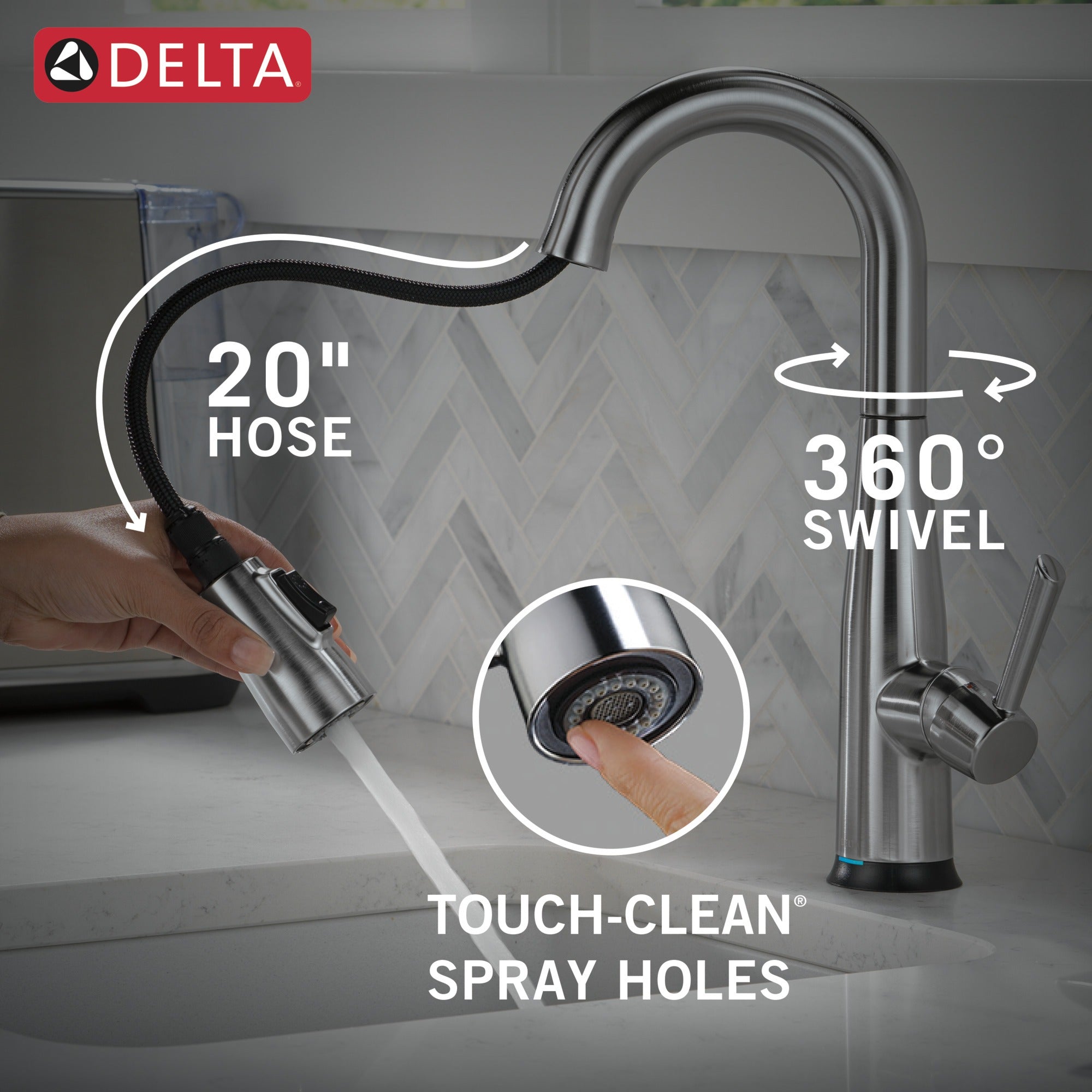 Delta Essa® Touch2O® Bar / Prep Faucet with Touchless Technology