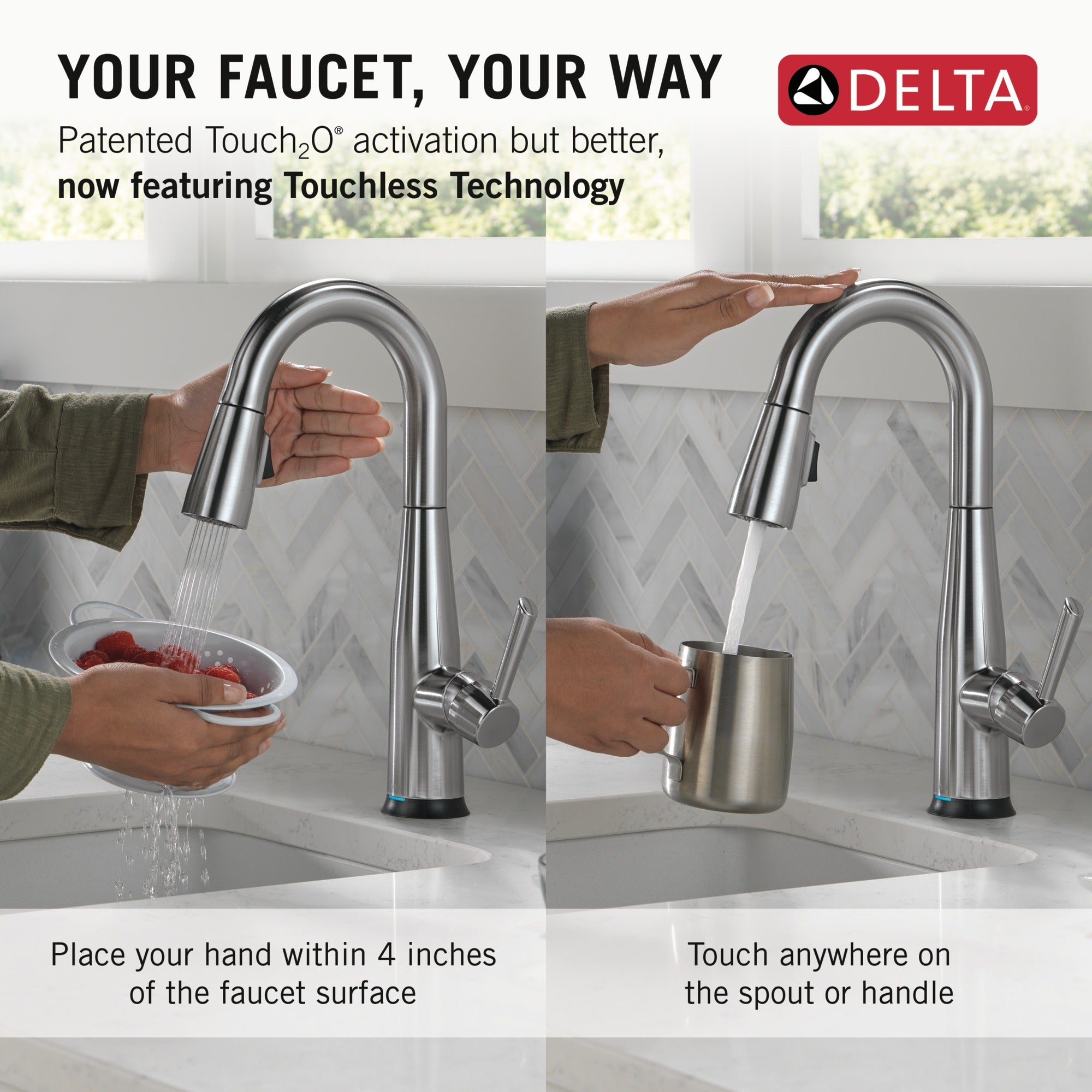 Delta Essa® Touch2O® Bar / Prep Faucet with Touchless Technology