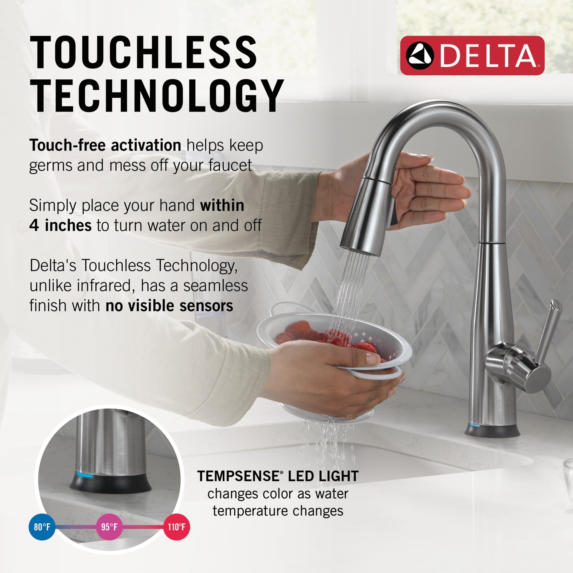 Delta Essa® Touch2O® Bar / Prep Faucet with Touchless Technology