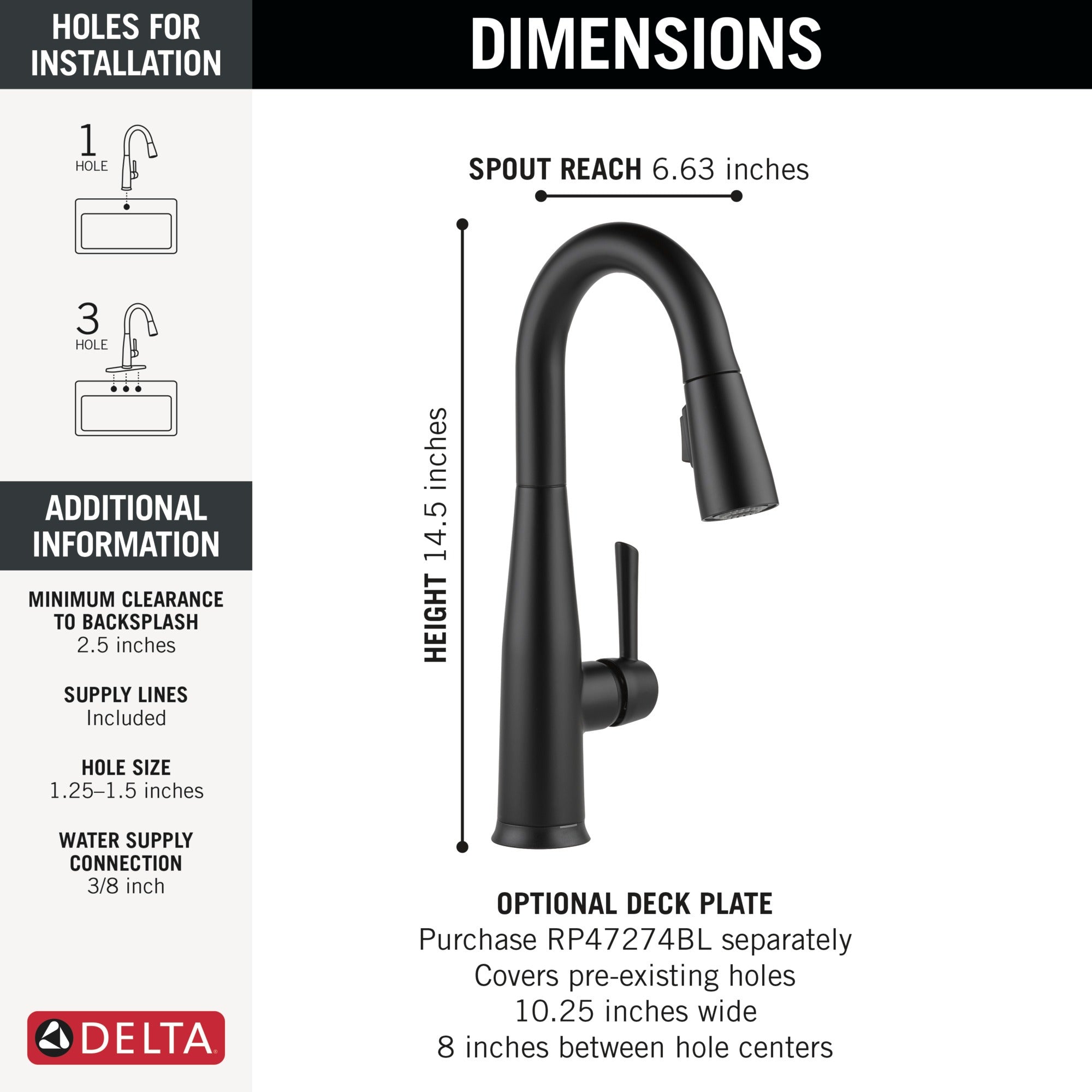 Delta Essa® Touch2O® Bar / Prep Faucet with Touchless Technology
