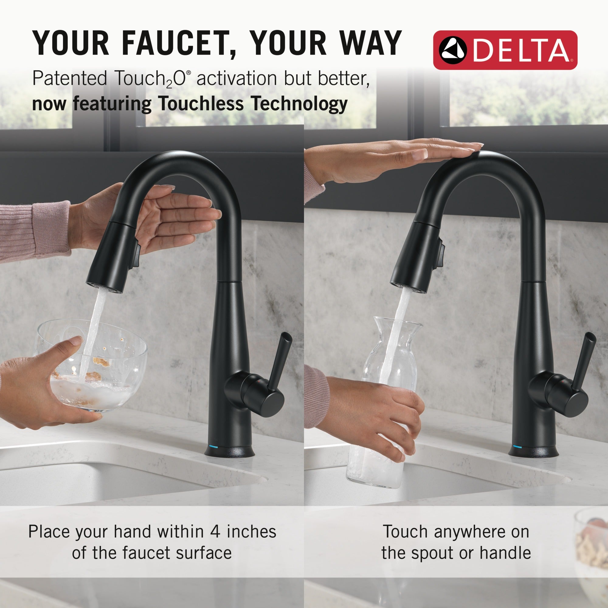 Delta Essa® Touch2O® Bar / Prep Faucet with Touchless Technology
