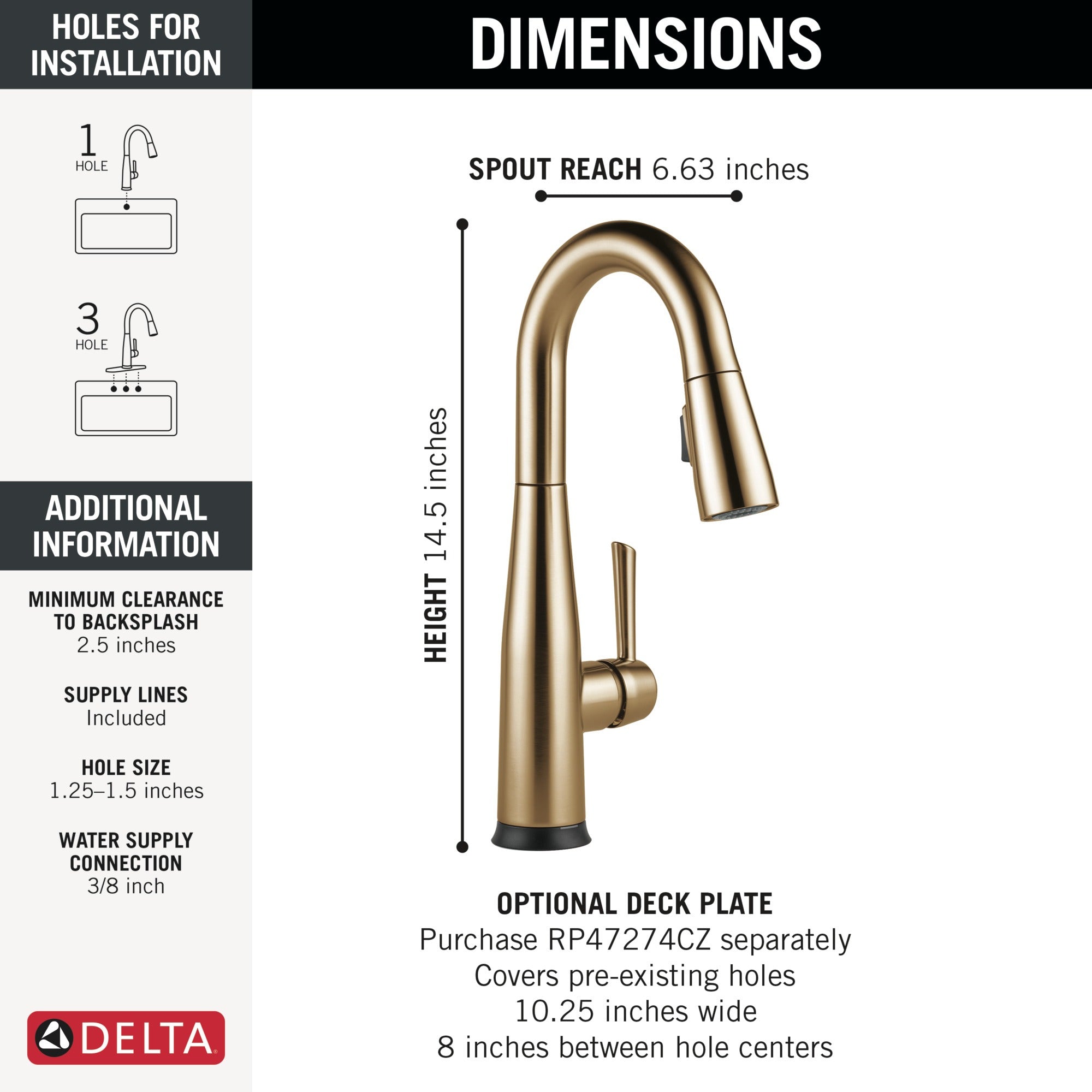 Delta Essa® Touch2O® Bar / Prep Faucet with Touchless Technology