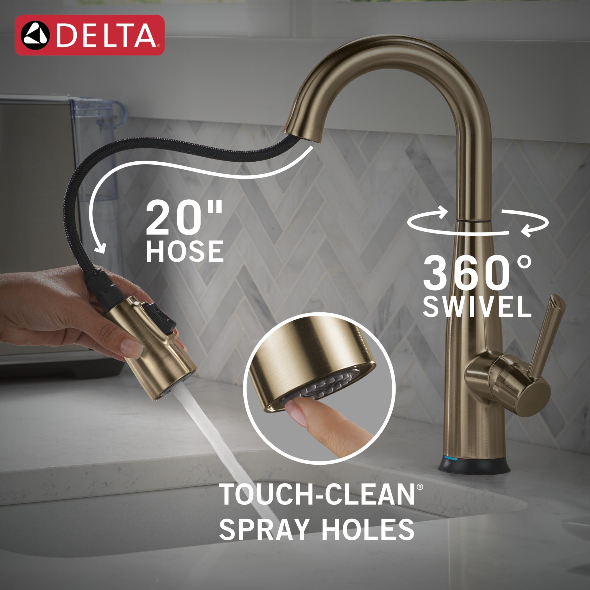 Delta Essa® Touch2O® Bar / Prep Faucet with Touchless Technology
