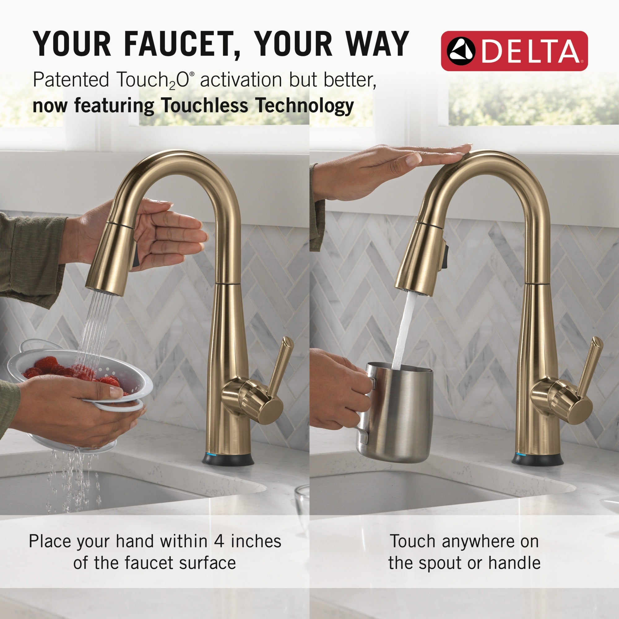 Delta Essa® Touch2O® Bar / Prep Faucet with Touchless Technology
