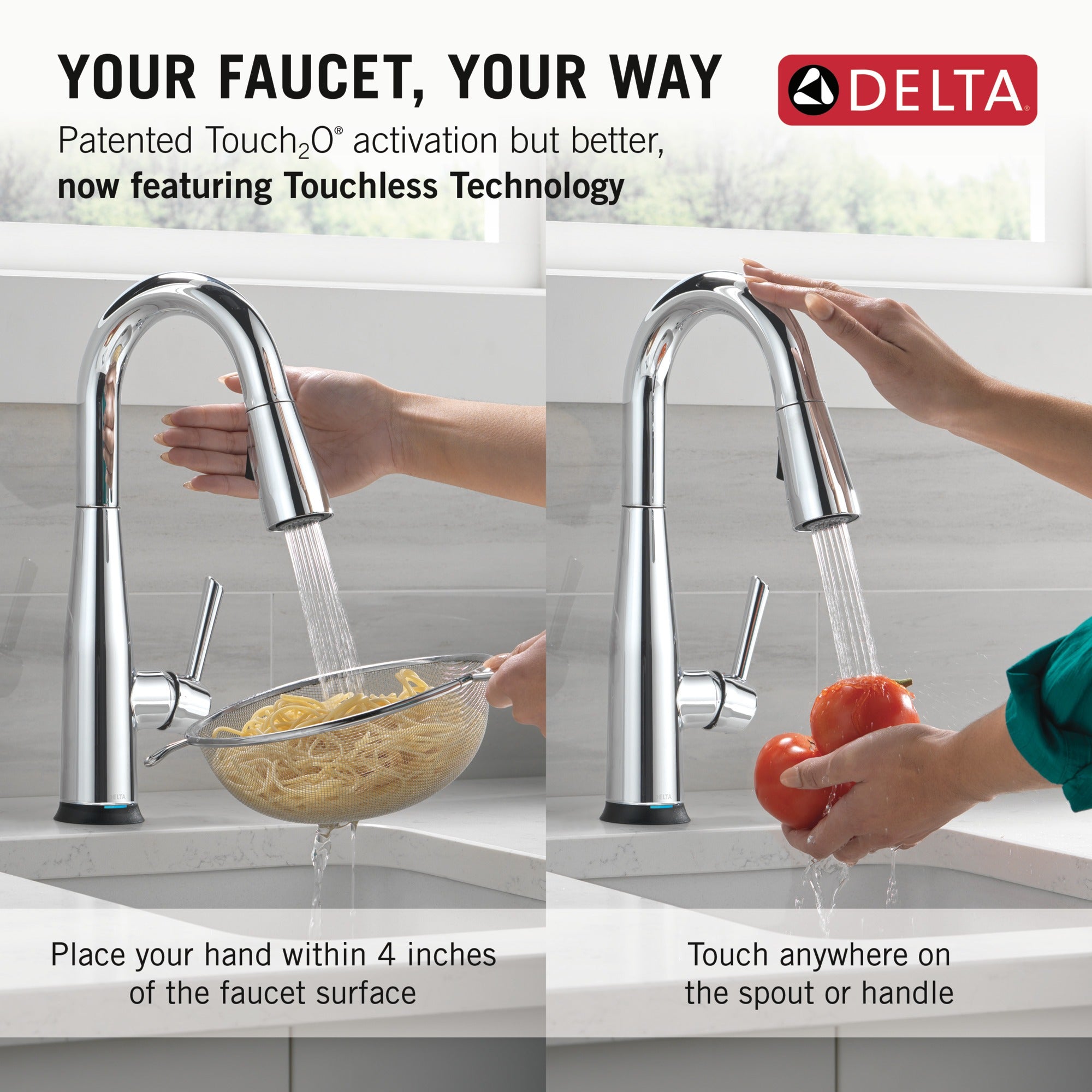 Delta Essa® Touch2O® Bar / Prep Faucet with Touchless Technology