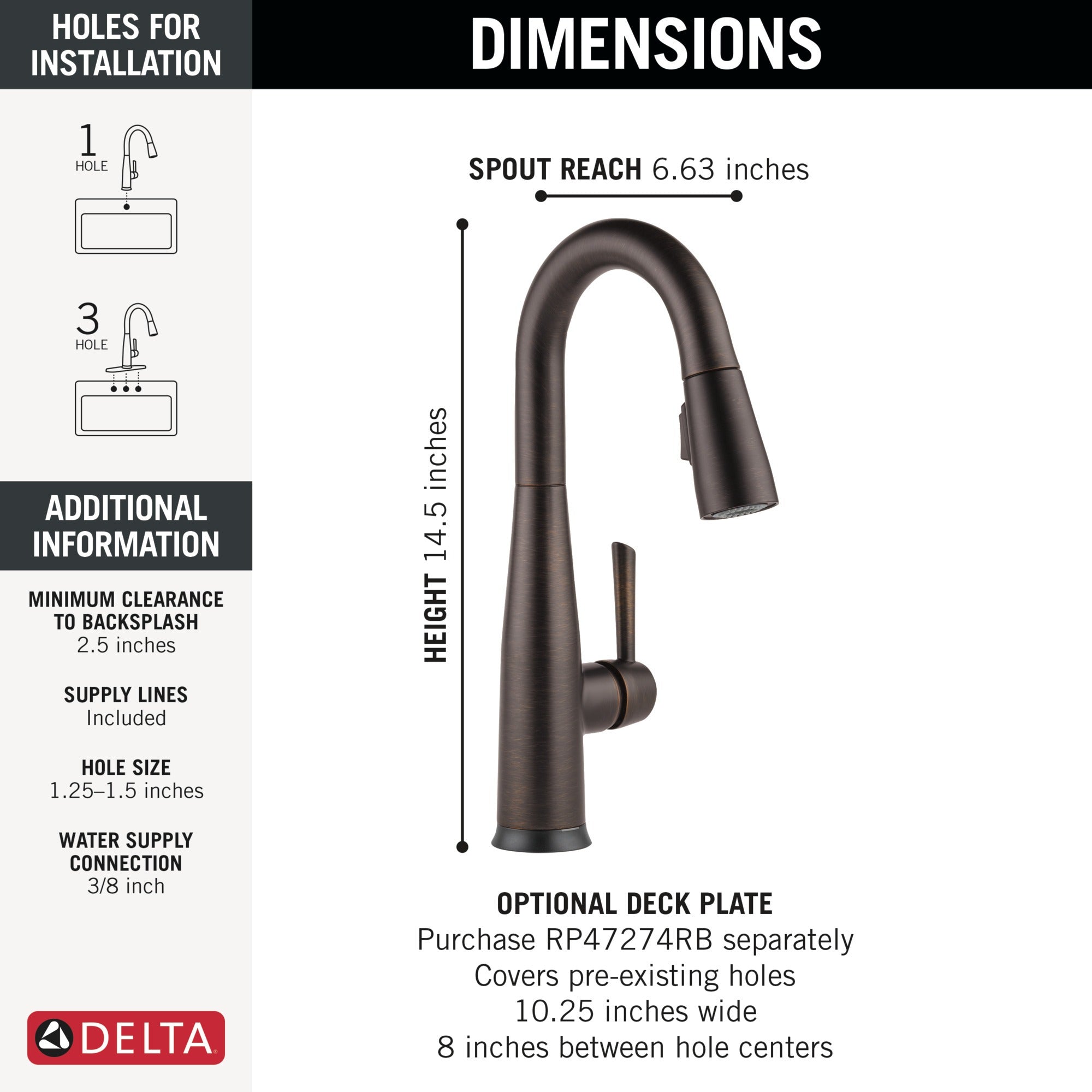 Delta Essa® Touch2O® Bar / Prep Faucet with Touchless Technology