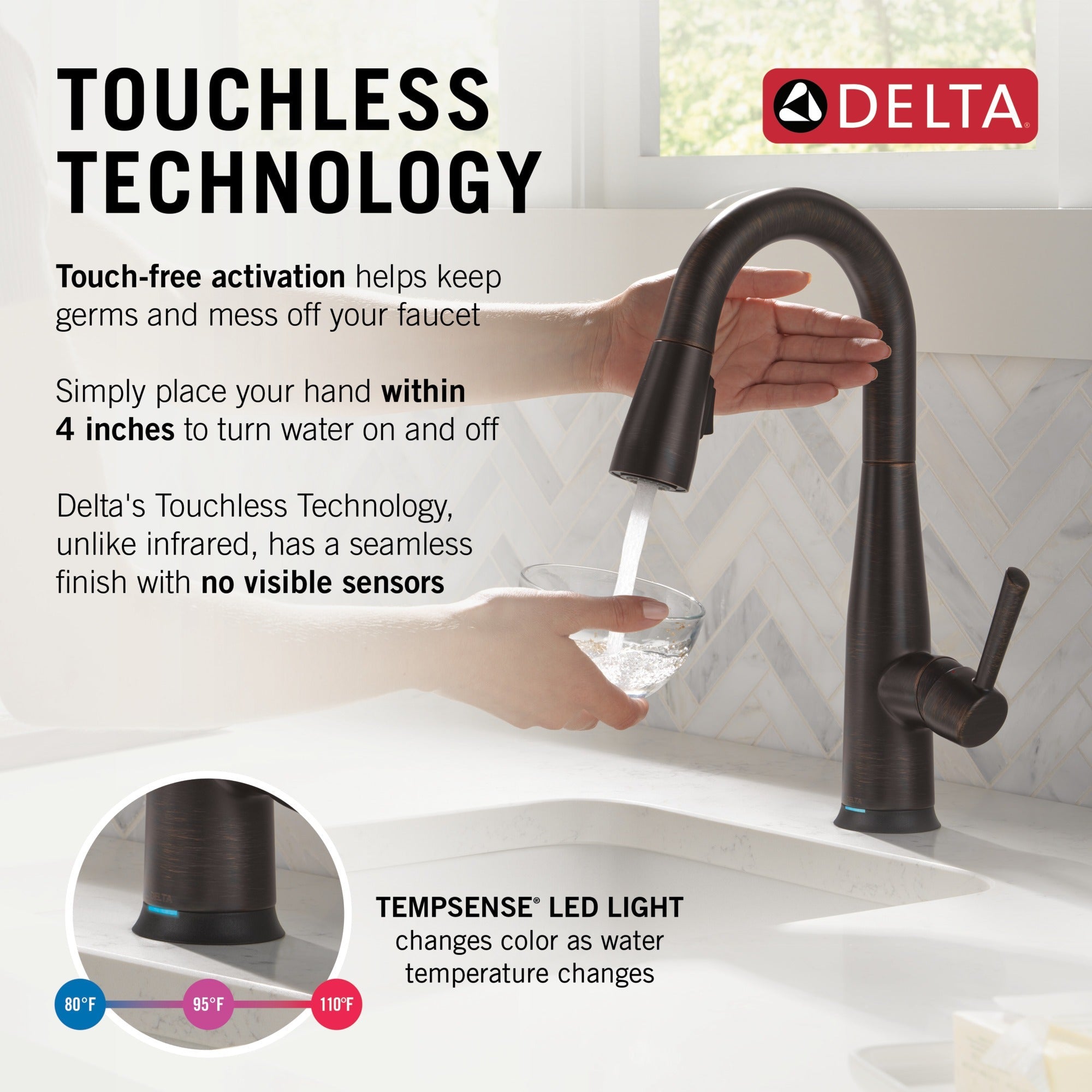Delta Essa® Touch2O® Bar / Prep Faucet with Touchless Technology
