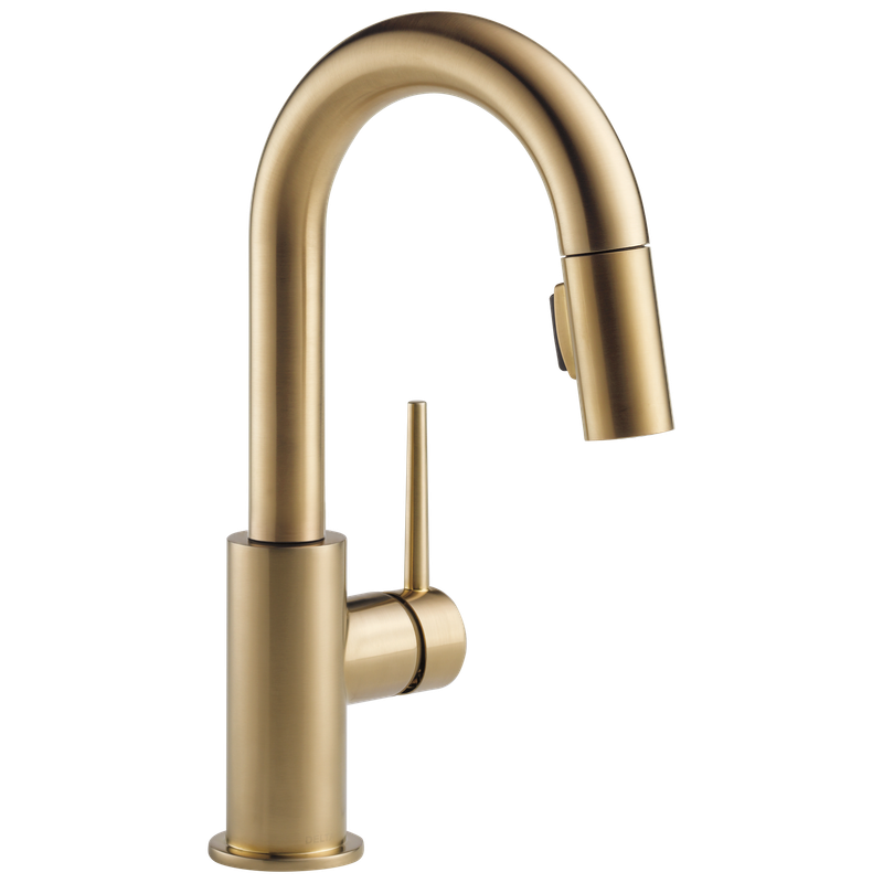 Delta Trinsic® Single Handle Pull-Down Bar/Prep Kitchen Limited Swivel