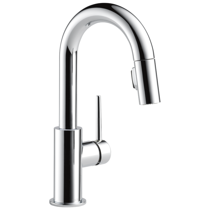 Delta Trinsic® Single Handle Pull-Down Bar/Prep Kitchen Limited Swivel