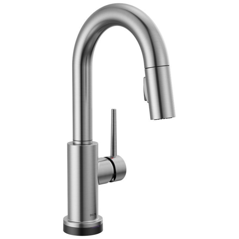 Delta Trinsic® Single Handle Pull-Down Bar / Prep Faucet with Touch<sub>2</sub>O® Technology