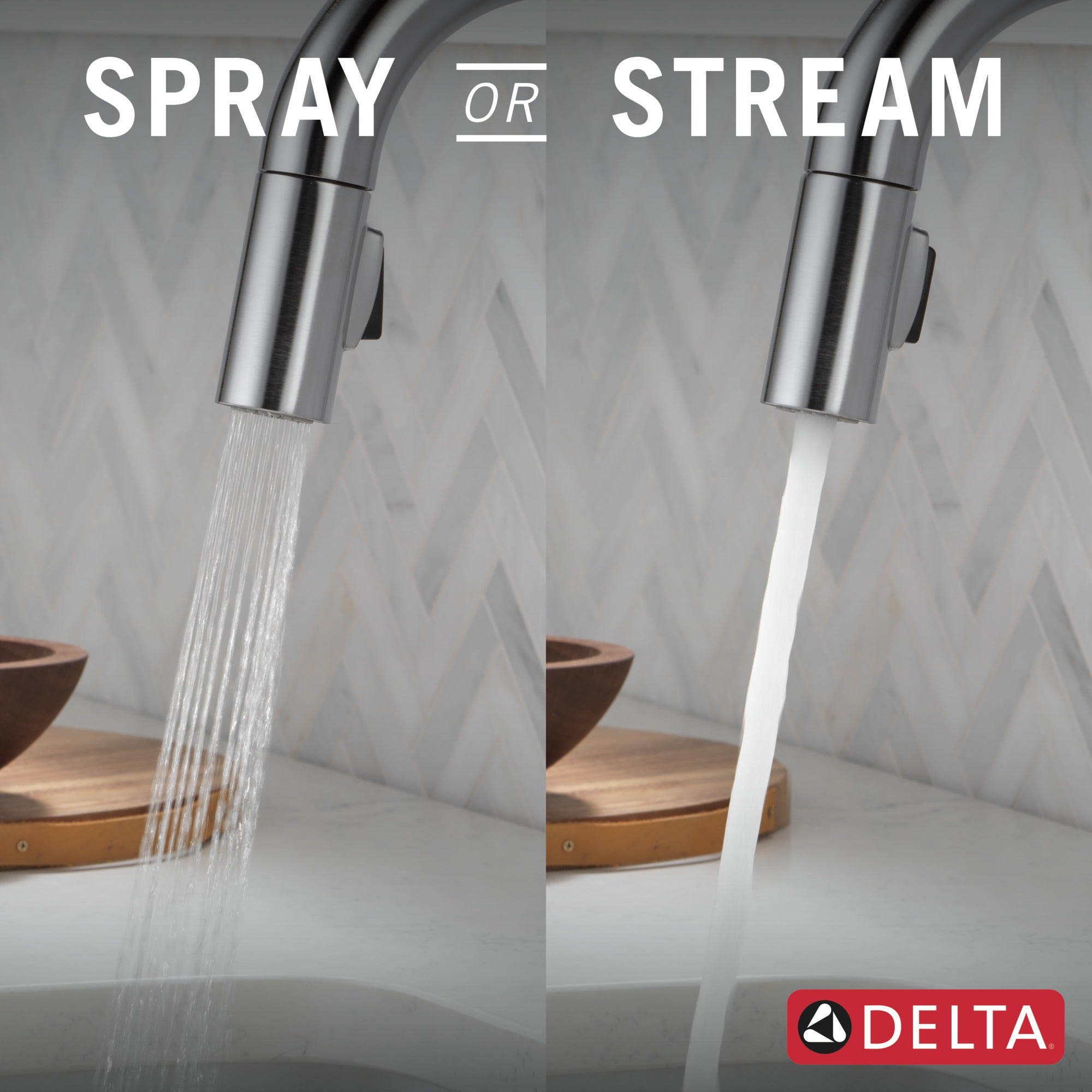 Delta Trinsic® Single Handle Pull-Down Bar / Prep Faucet with Touch<sub>2</sub>O® Technology