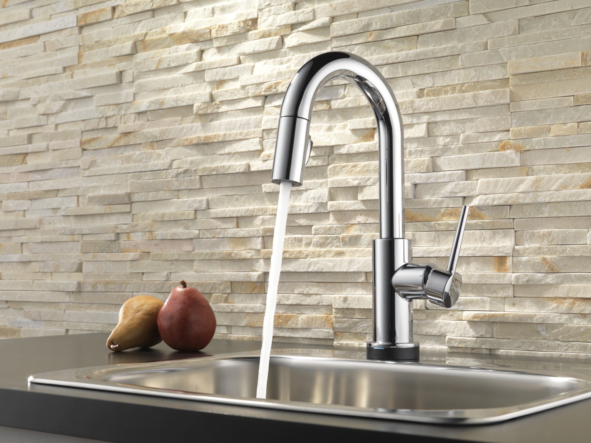 Delta Trinsic® Single Handle Pull-Down Bar / Prep Faucet with Touch<sub>2</sub>O® Technology