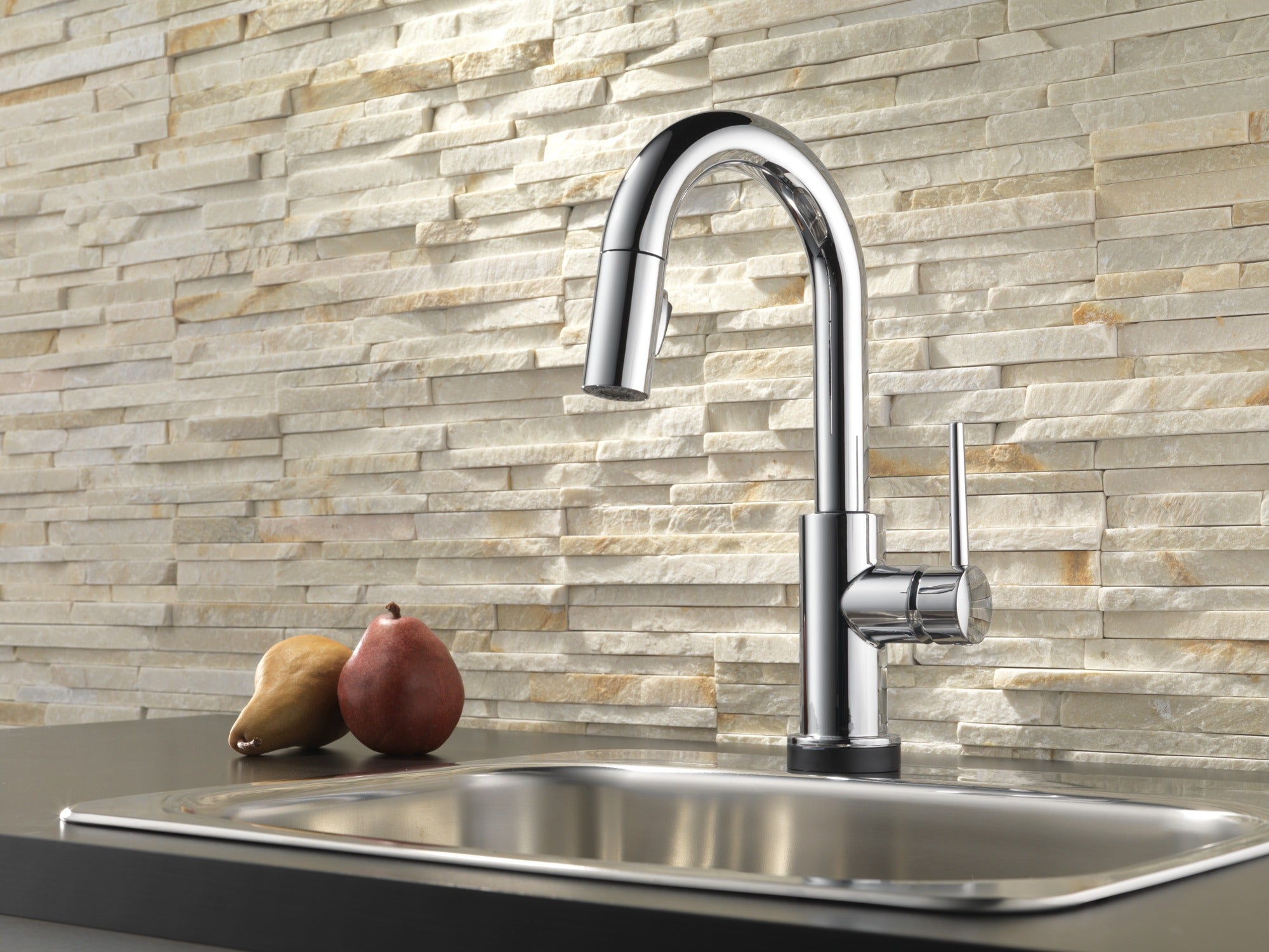 Delta Trinsic® Single Handle Pull-Down Bar / Prep Faucet with Touch<sub>2</sub>O® Technology