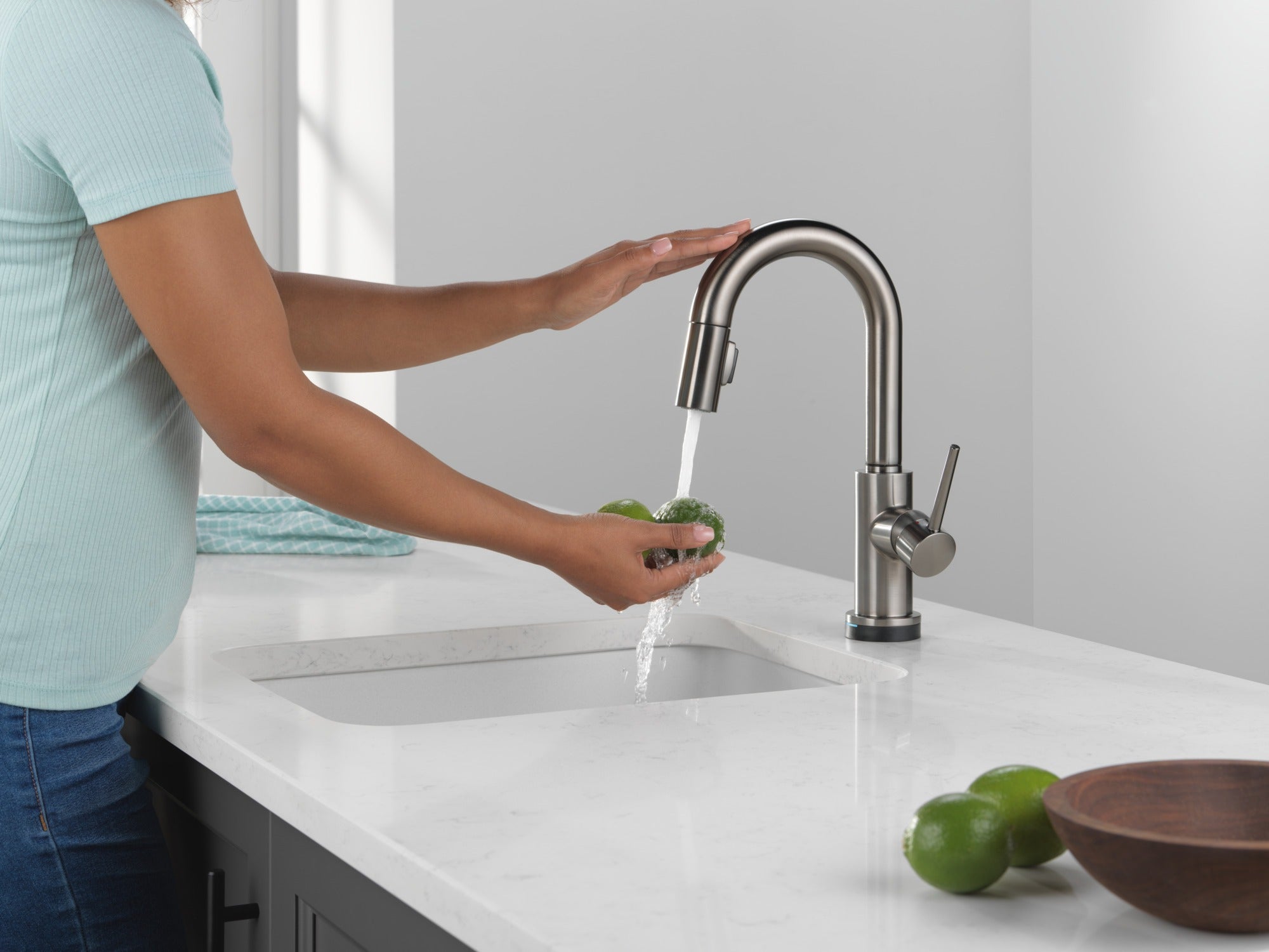 Delta Trinsic® Single Handle Pull-Down Bar/Prep Faucet with Touch
