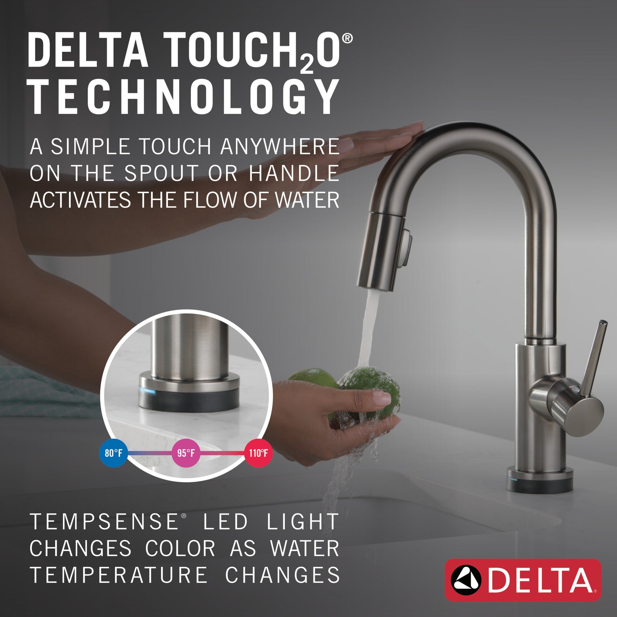 Delta Trinsic® Single Handle Pull-Down Bar/Prep Faucet with Touch