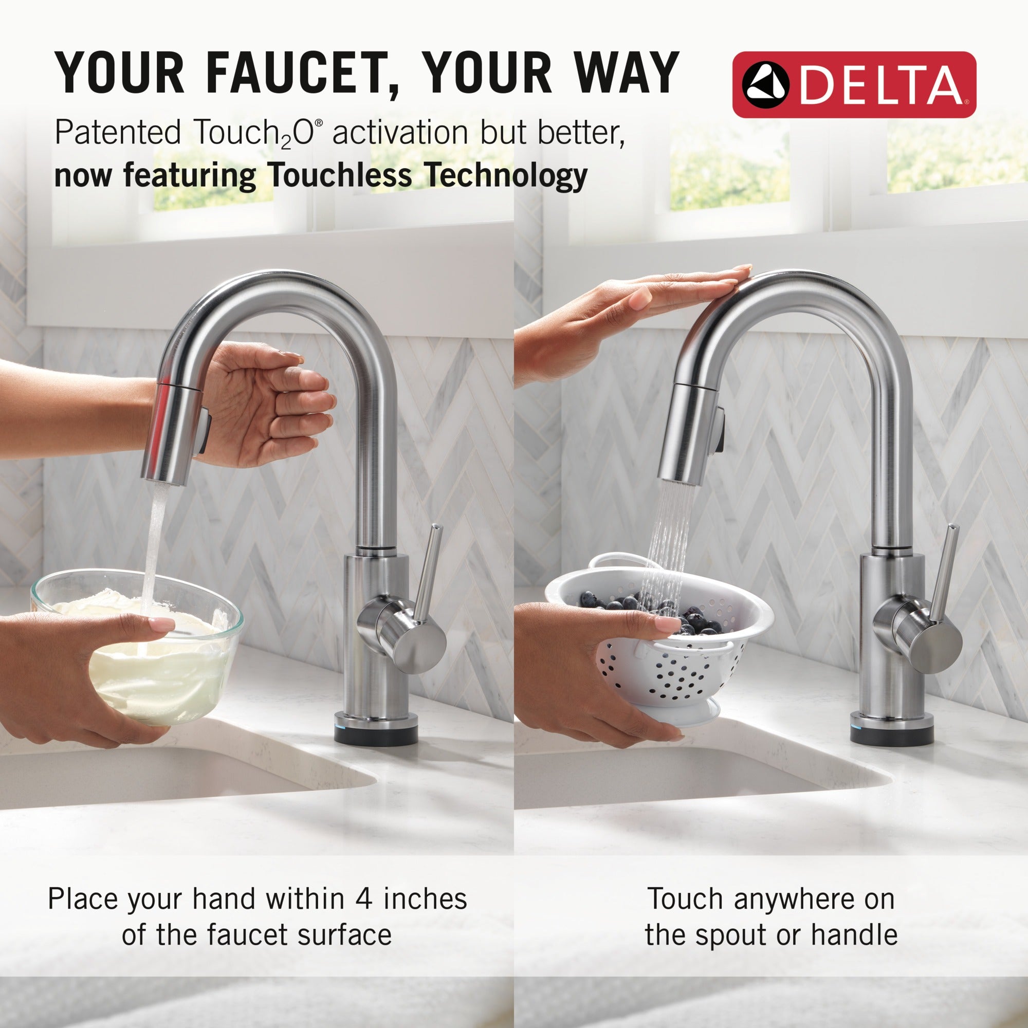 Delta Trinsic® Touch2O® Bar / Prep Faucet with Touchless Technology