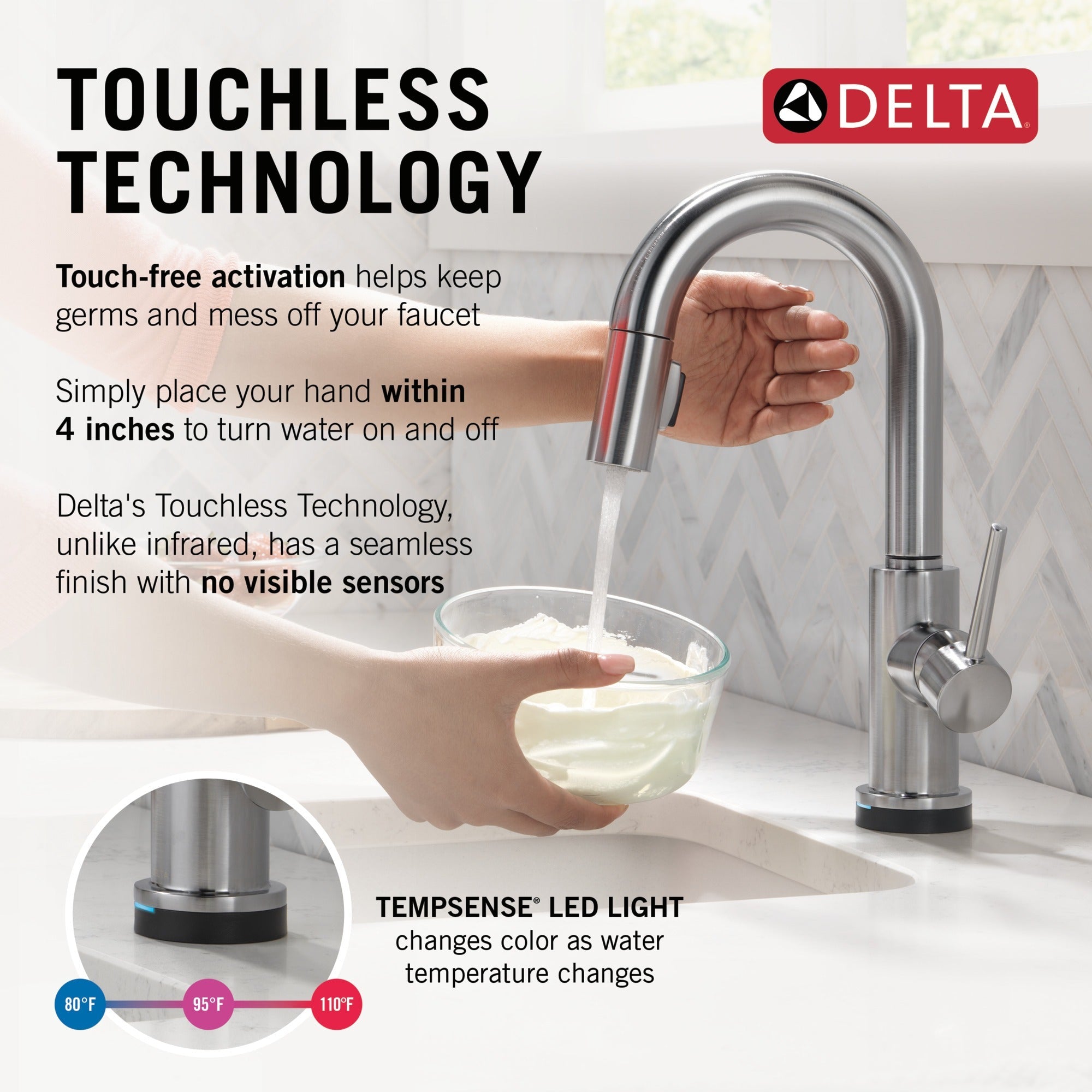 Delta Trinsic® Touch2O® Bar / Prep Faucet with Touchless Technology