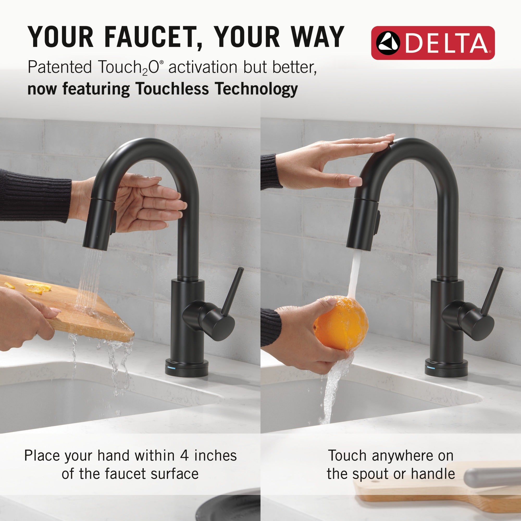 Delta Trinsic® Touch2O® Bar / Prep Faucet with Touchless Technology
