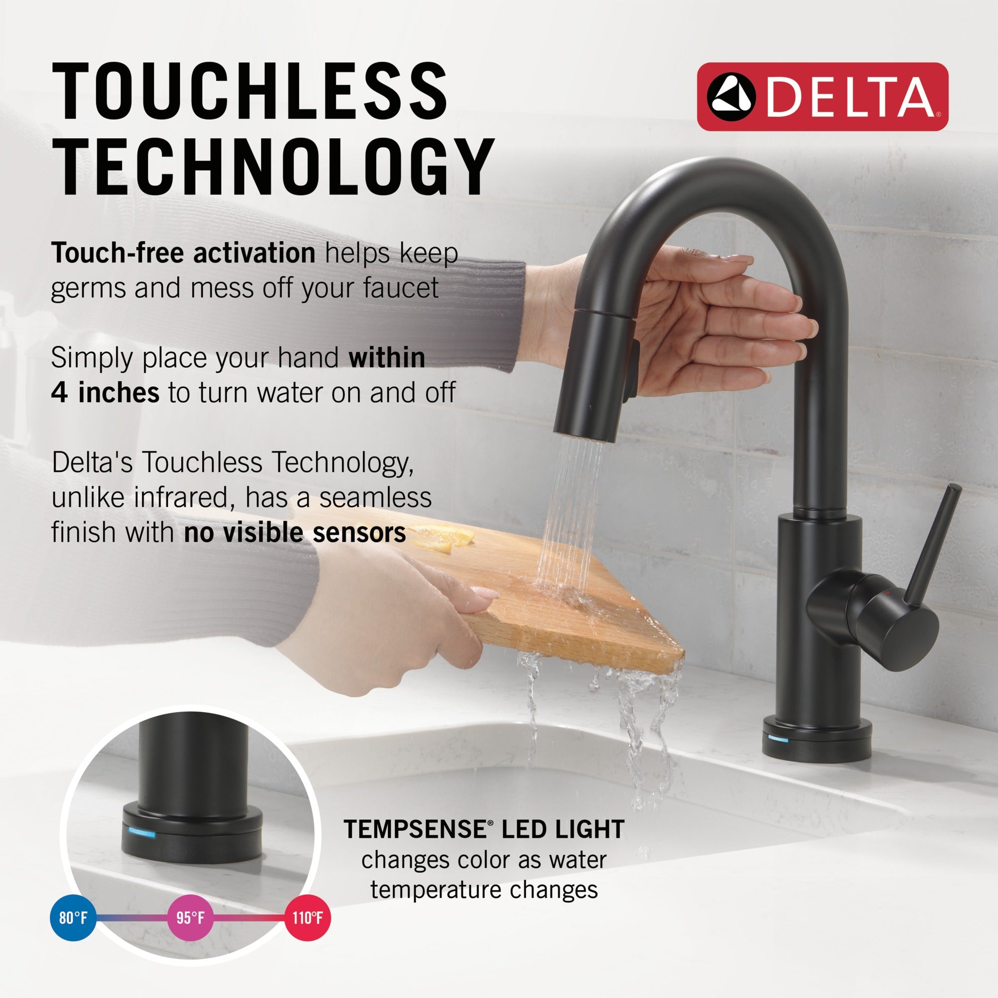 Delta Trinsic® Touch2O® Bar / Prep Faucet with Touchless Technology
