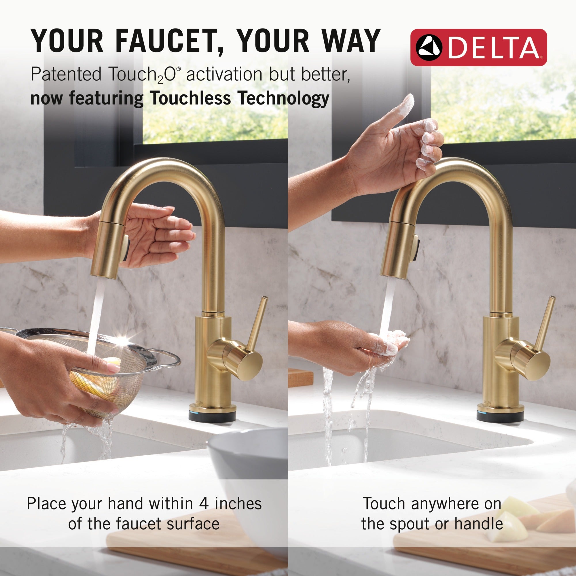 Delta Trinsic® Touch2O® Bar / Prep Faucet with Touchless Technology