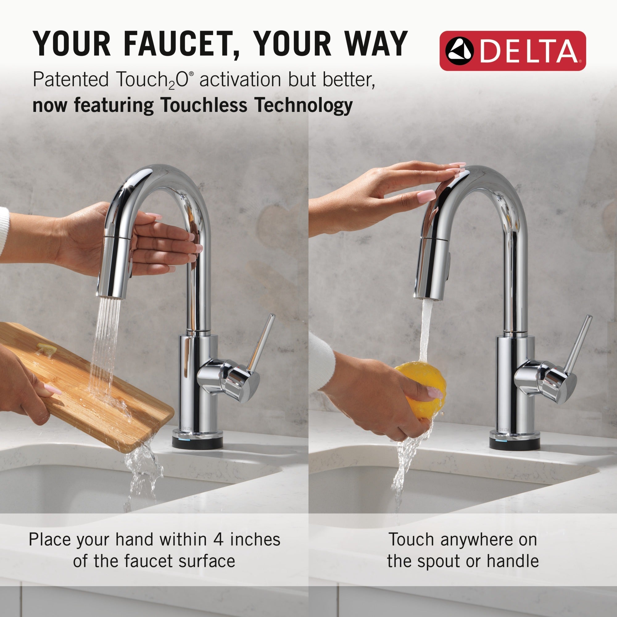 Delta Trinsic® Touch2O® Bar / Prep Faucet with Touchless Technology