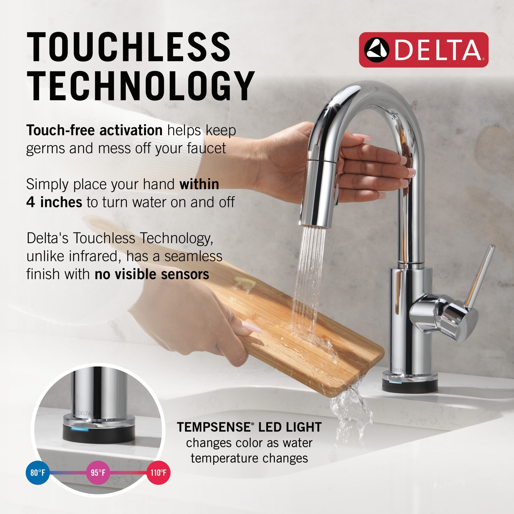 Delta Trinsic® Touch2O® Bar / Prep Faucet with Touchless Technology