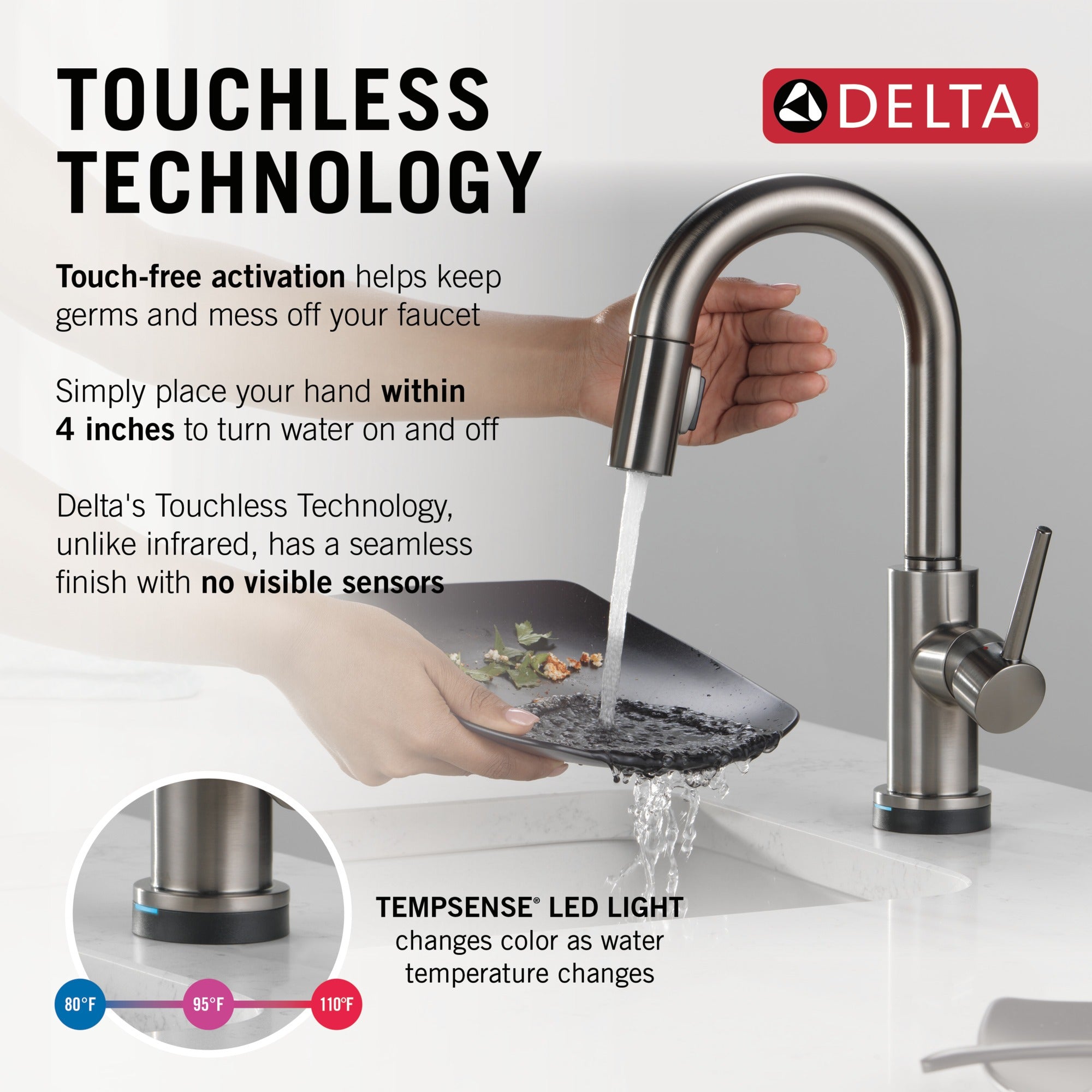 Delta Trinsic® Touch2O® Bar / Prep Faucet with Touchless Technology