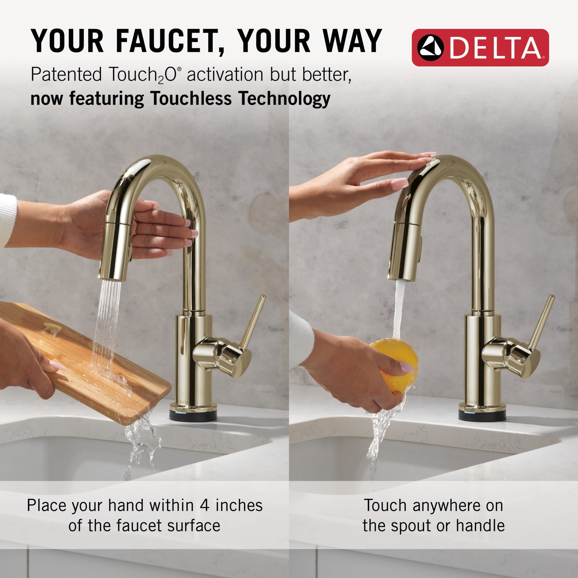 Delta Trinsic® Touch2O® Bar / Prep Faucet with Touchless Technology