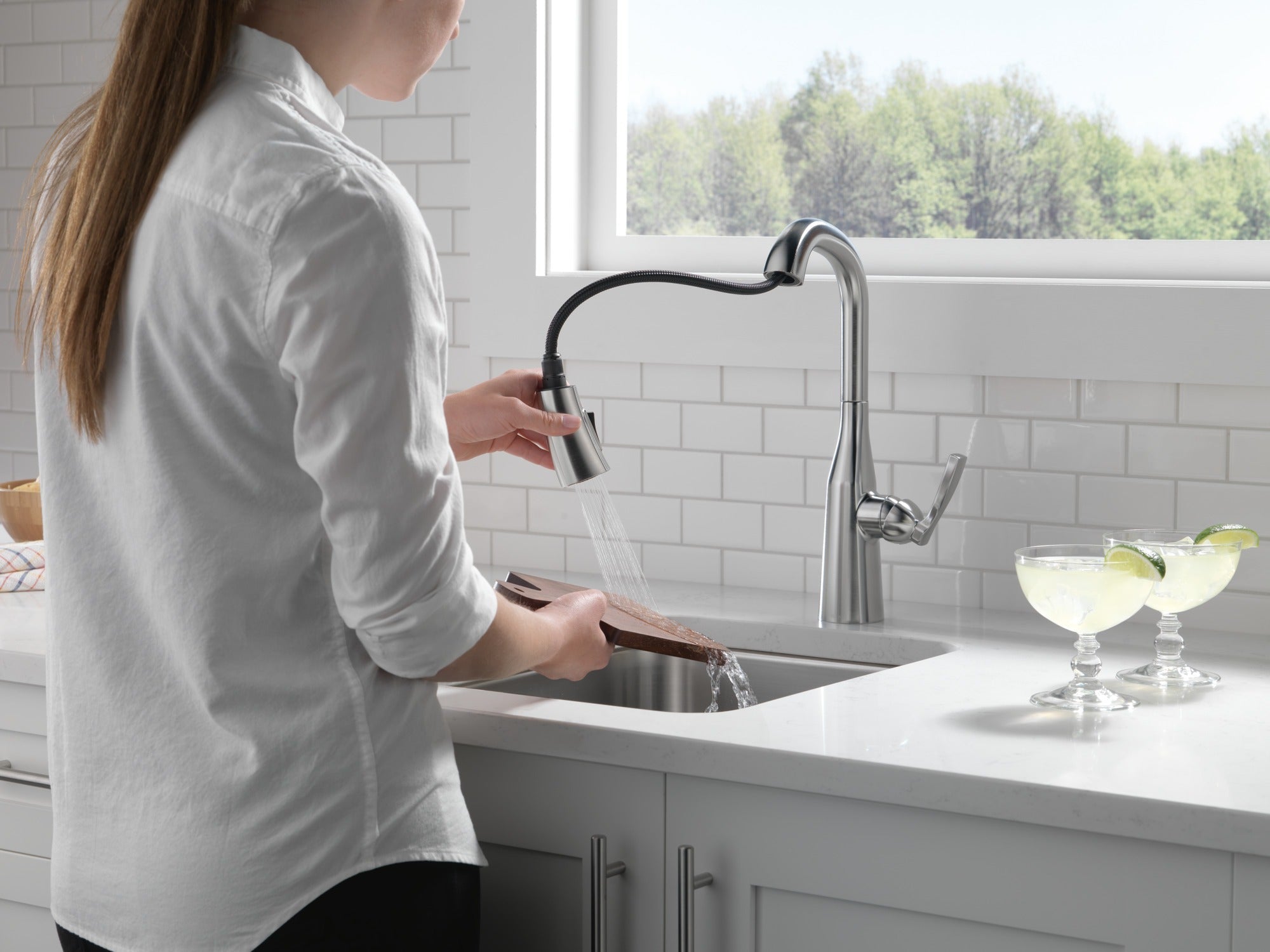 Delta Stryke® Single Handle Pull-Down Bar/Prep Faucet