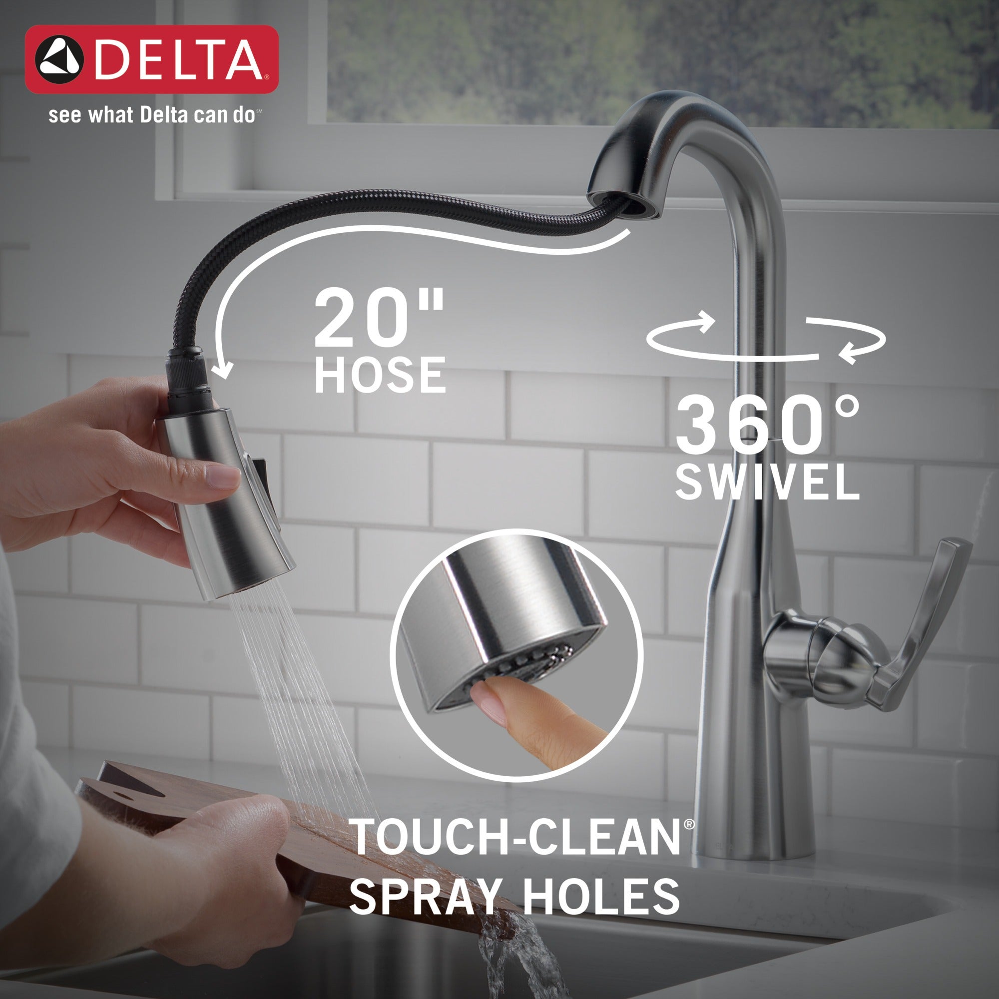 Delta Stryke® Single Handle Pull-Down Bar/Prep Faucet