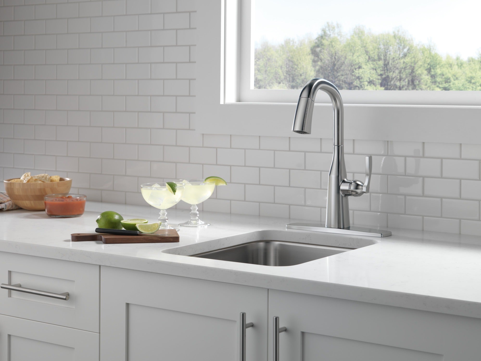 Delta Stryke® Single Handle Pull-Down Bar/Prep Faucet