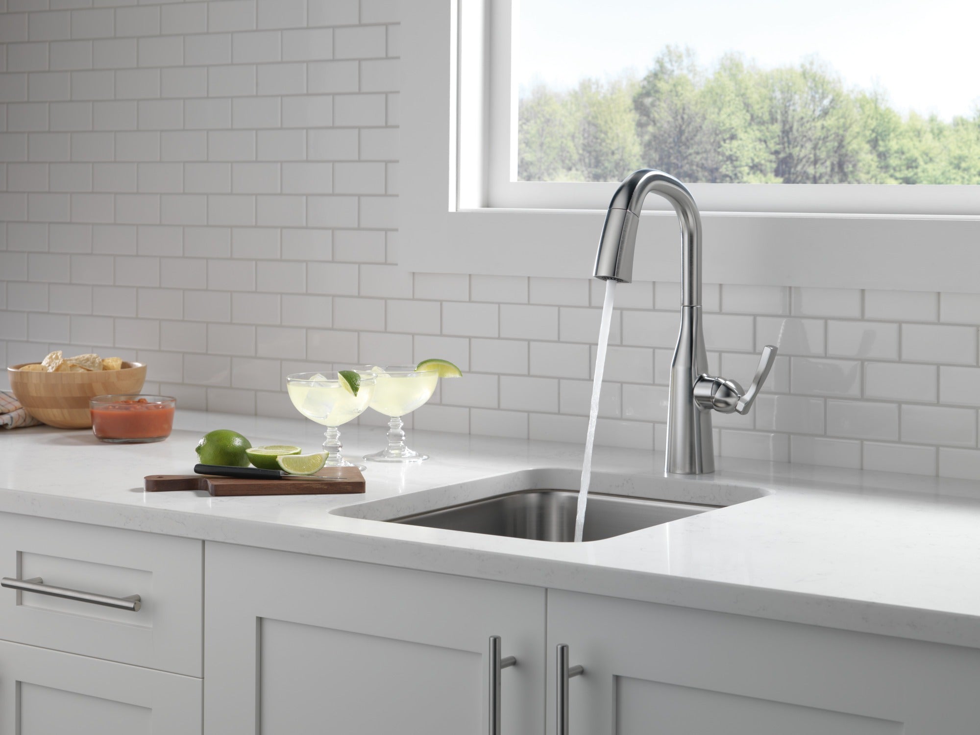 Delta Stryke® Single Handle Pull-Down Bar/Prep Faucet