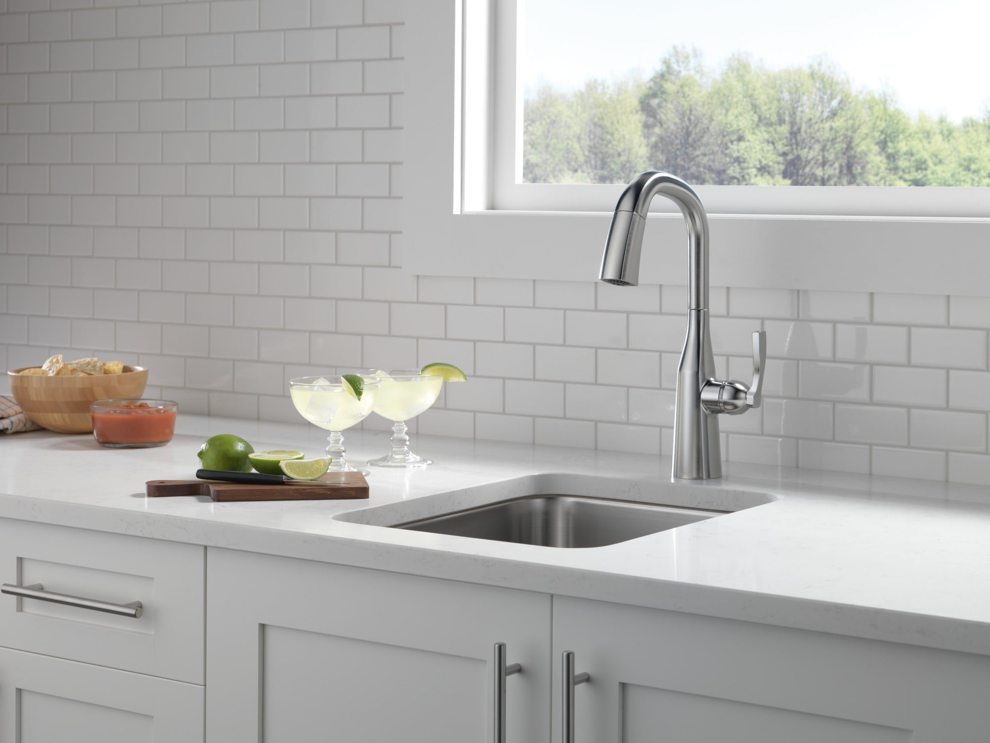 Delta Stryke® Single Handle Pull-Down Bar/Prep Faucet