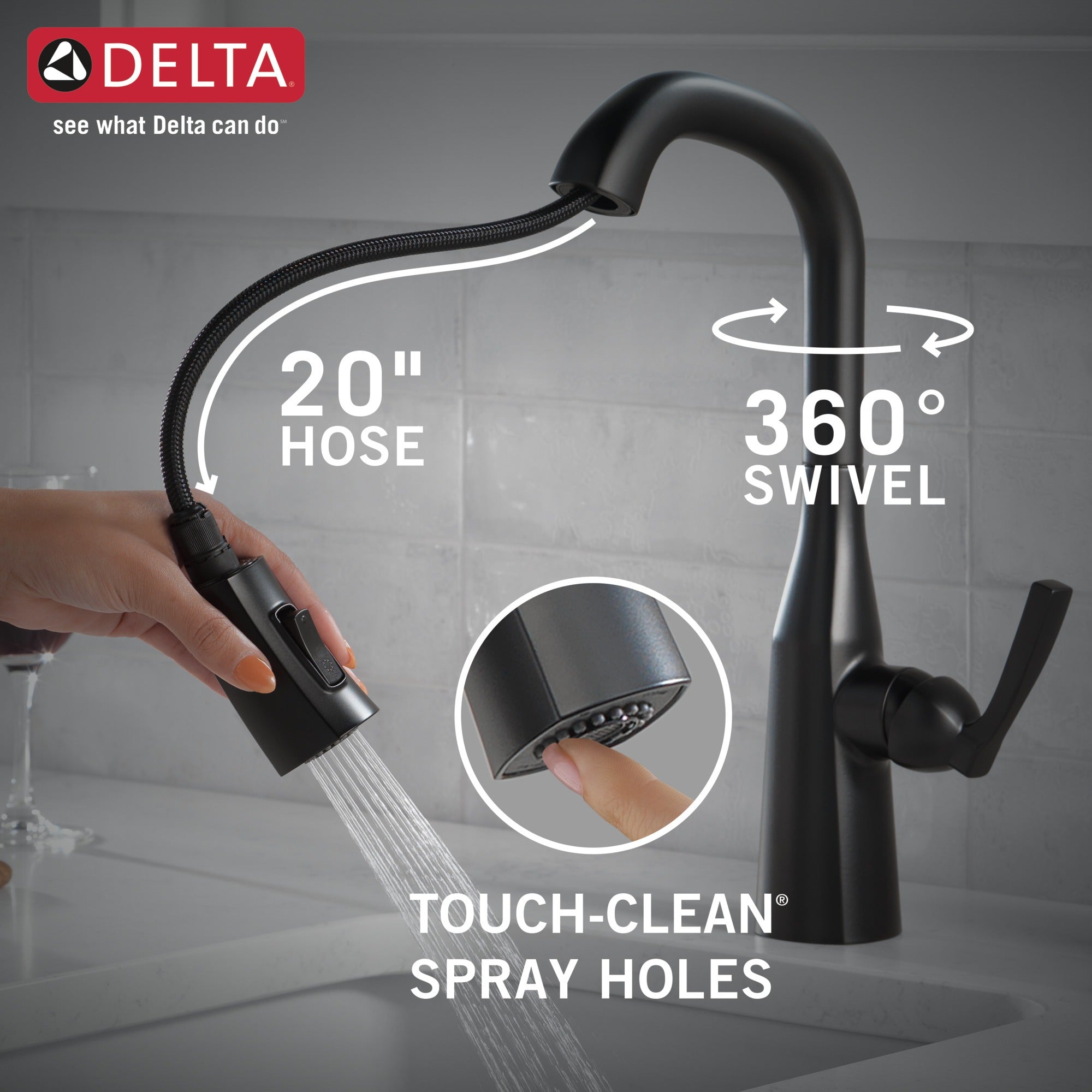 Delta Stryke® Single Handle Pull-Down Bar/Prep Faucet