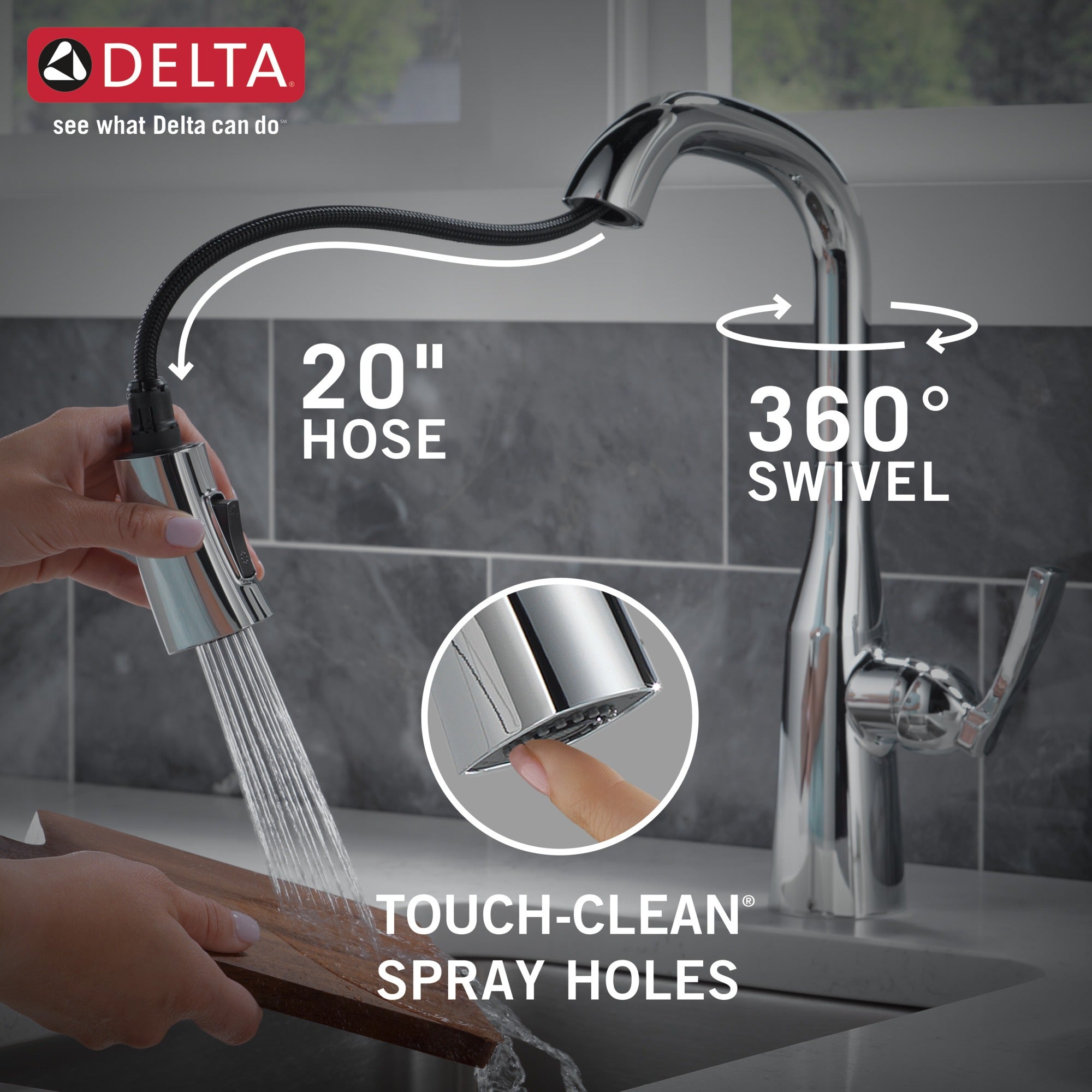 Delta Stryke® Single Handle Pull-Down Bar/Prep Faucet