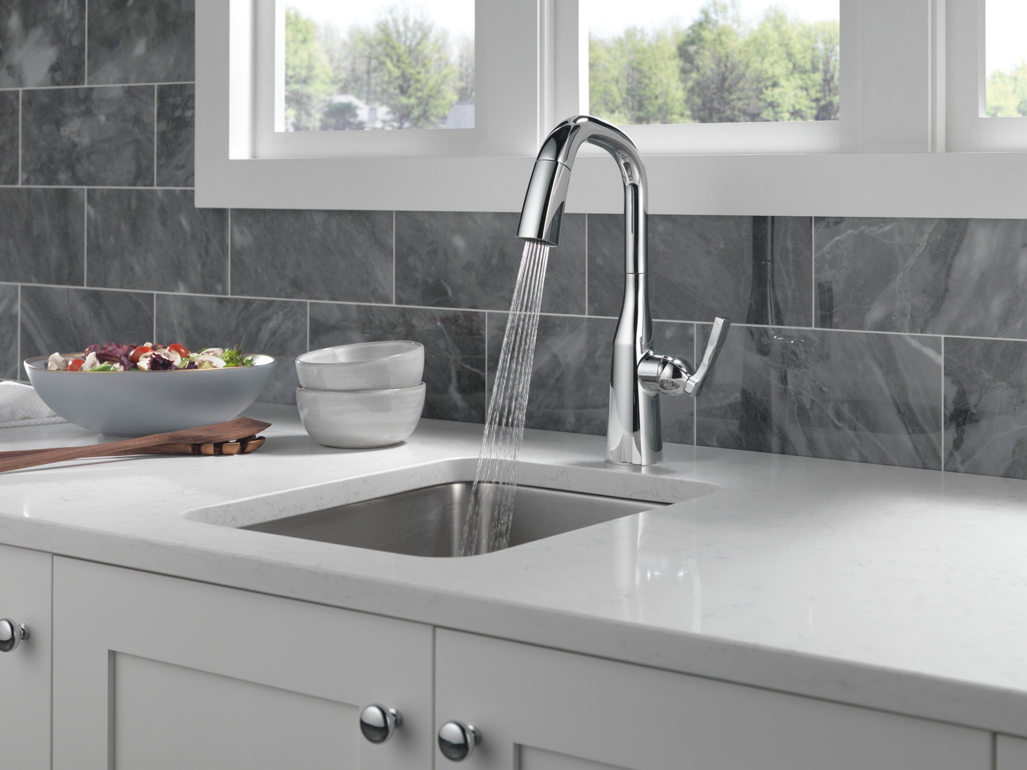 Delta Stryke® Single Handle Pull-Down Bar/Prep Faucet