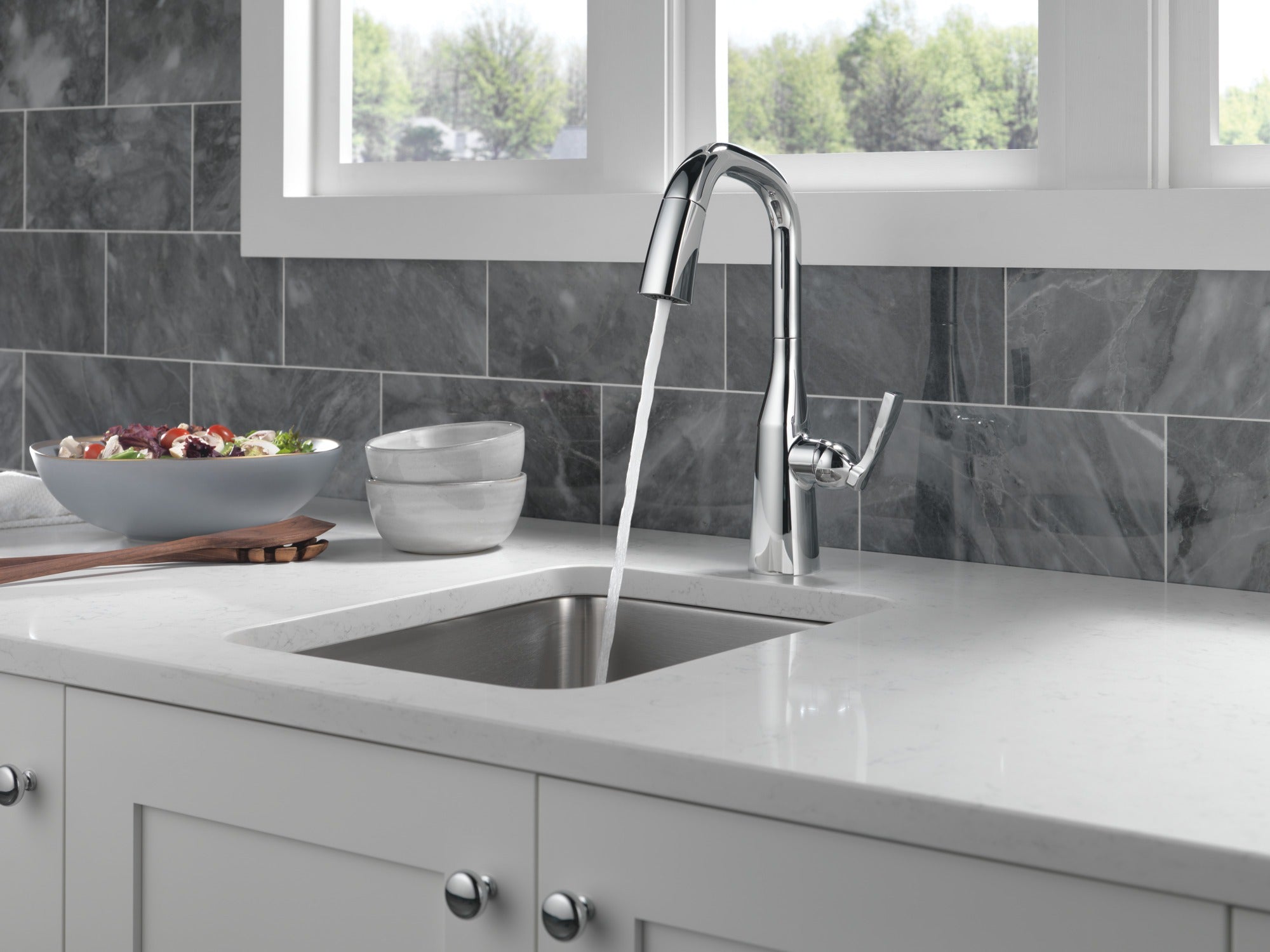 Delta Stryke® Single Handle Pull-Down Bar/Prep Faucet