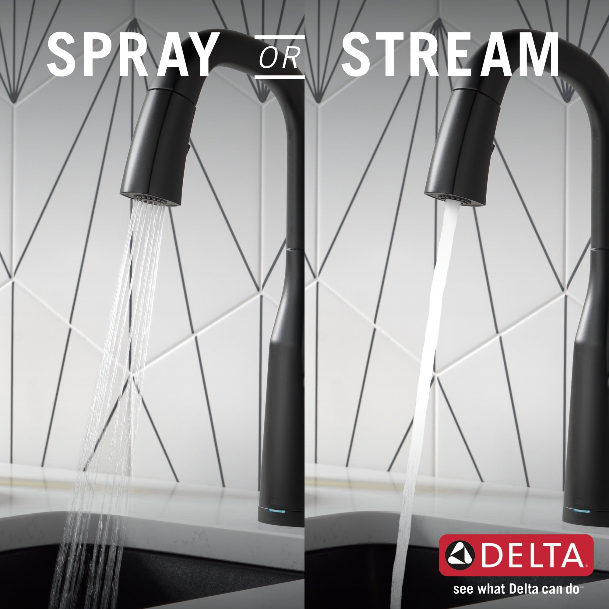 Delta Stryke® Single Handle Pull-Down Bar/Prep Faucet with Touch<sub>2</sub>O® Technology