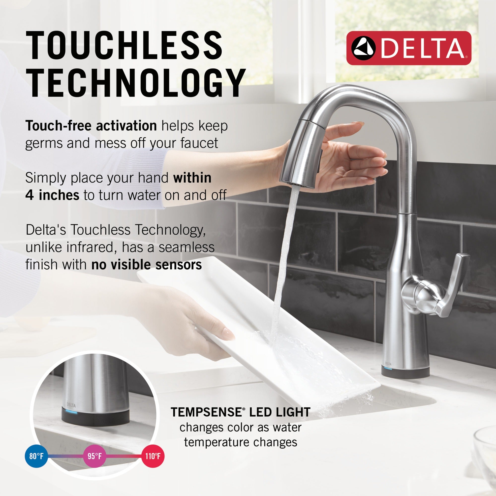 Delta Stryke® Touch2O® Bar / Prep Faucet with Touchless Technology