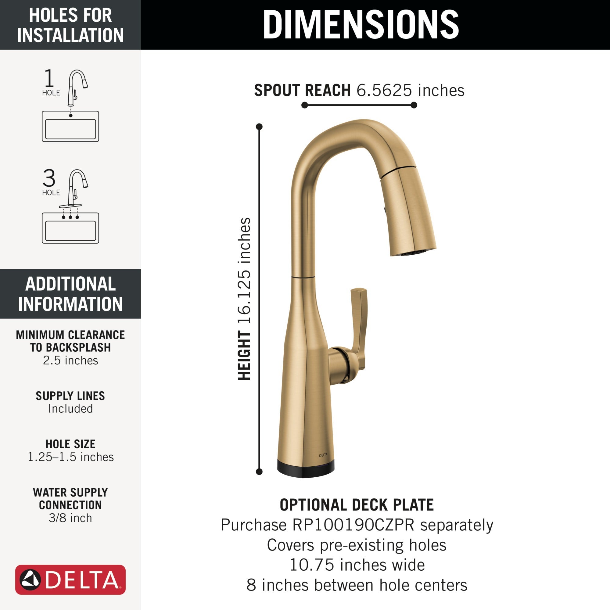 Delta Stryke® Touch2O® Bar / Prep Faucet with Touchless Technology