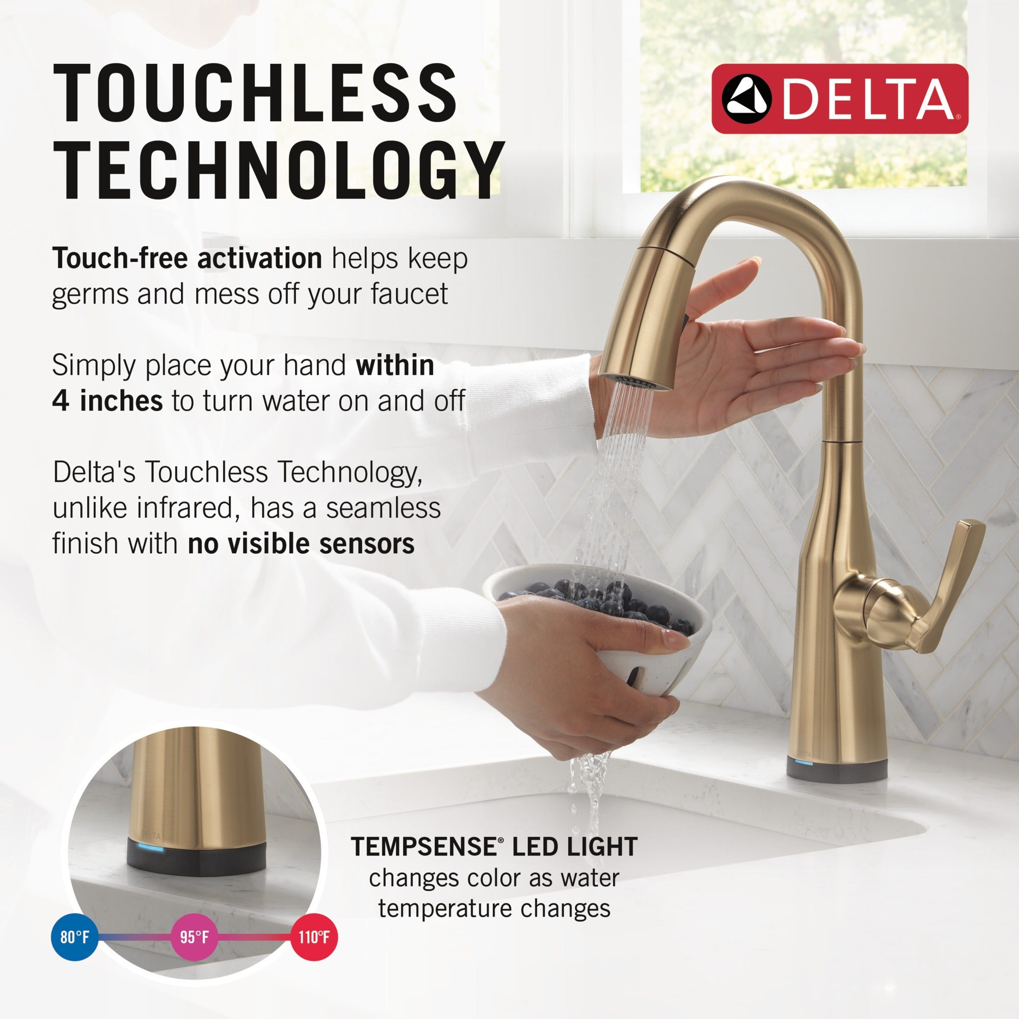 Delta Stryke® Touch2O® Bar / Prep Faucet with Touchless Technology