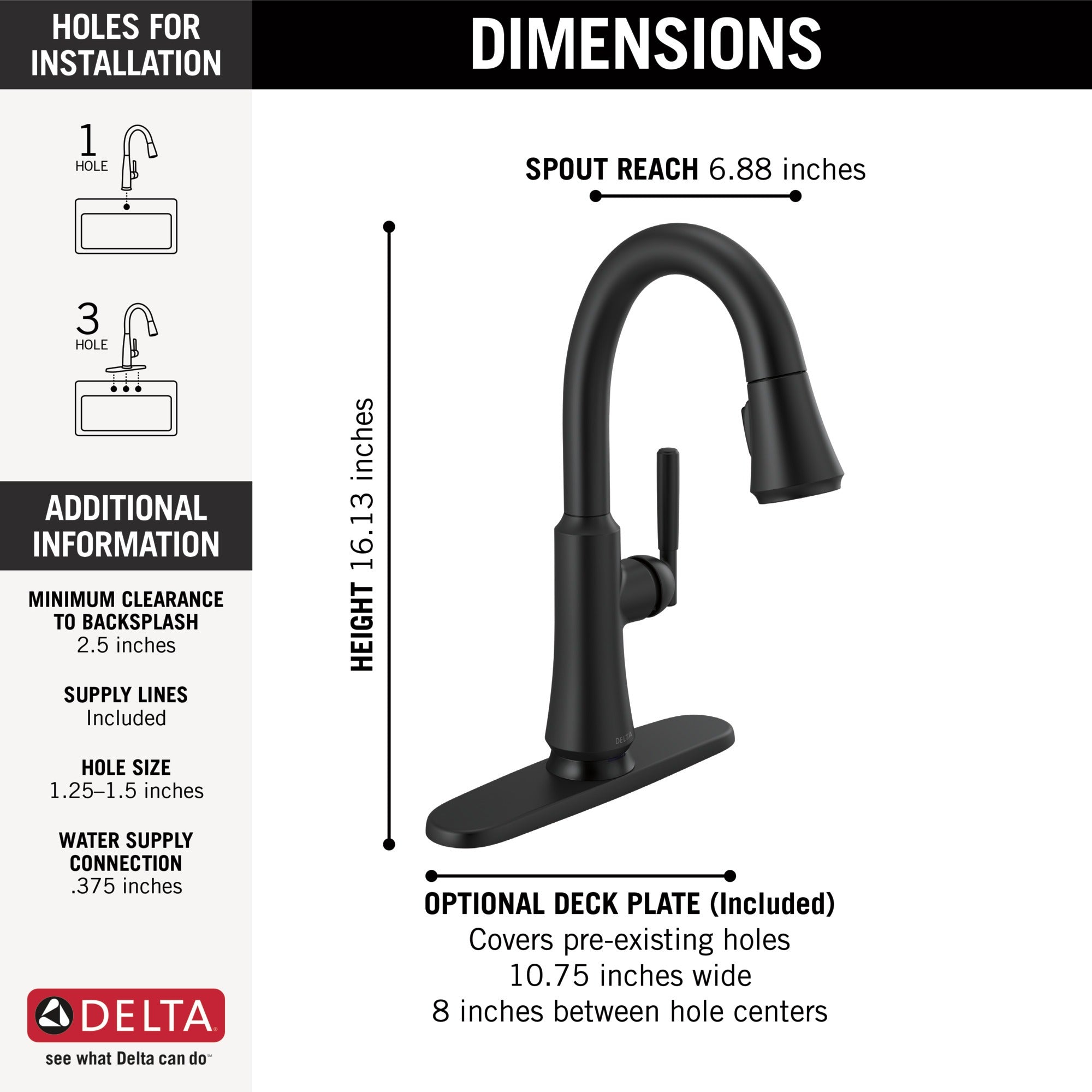 Delta Coranto® Single Handle Pull-Down Bar/Prep Faucet with Touch<sub>2</sub>O® Technology