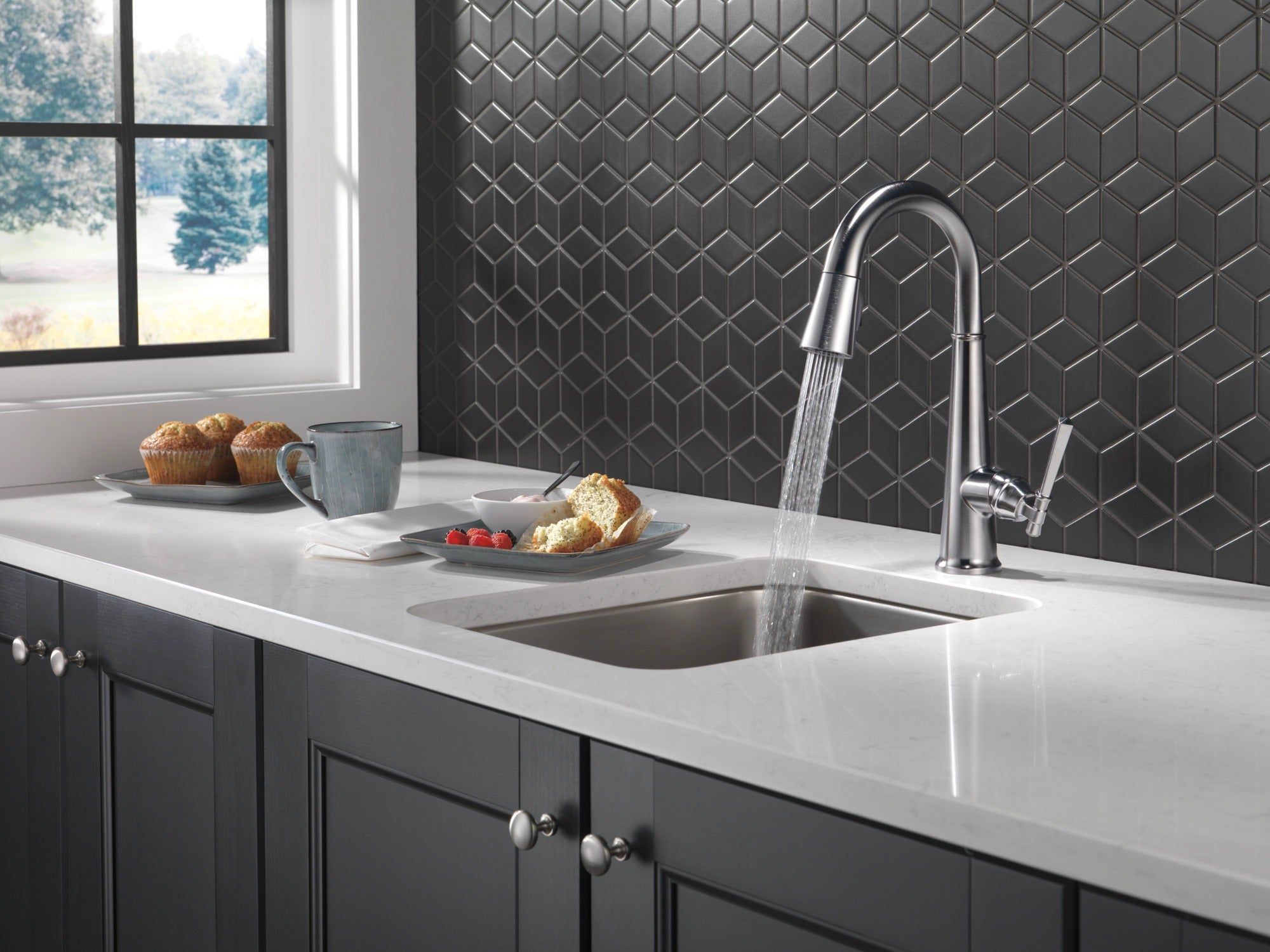 Delta Emmeline® Single Handle Pull-Down Bar / Prep Faucet