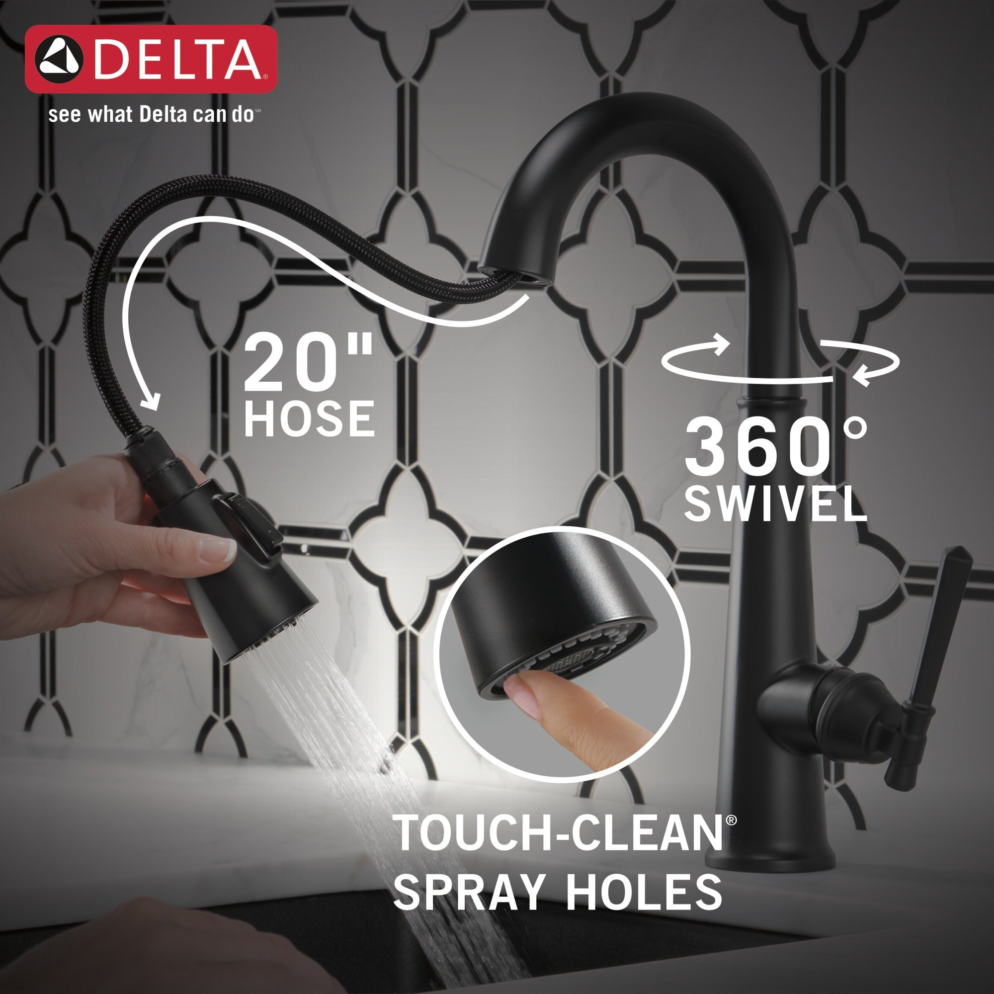 Delta Emmeline® Single Handle Pull-Down Bar / Prep Faucet