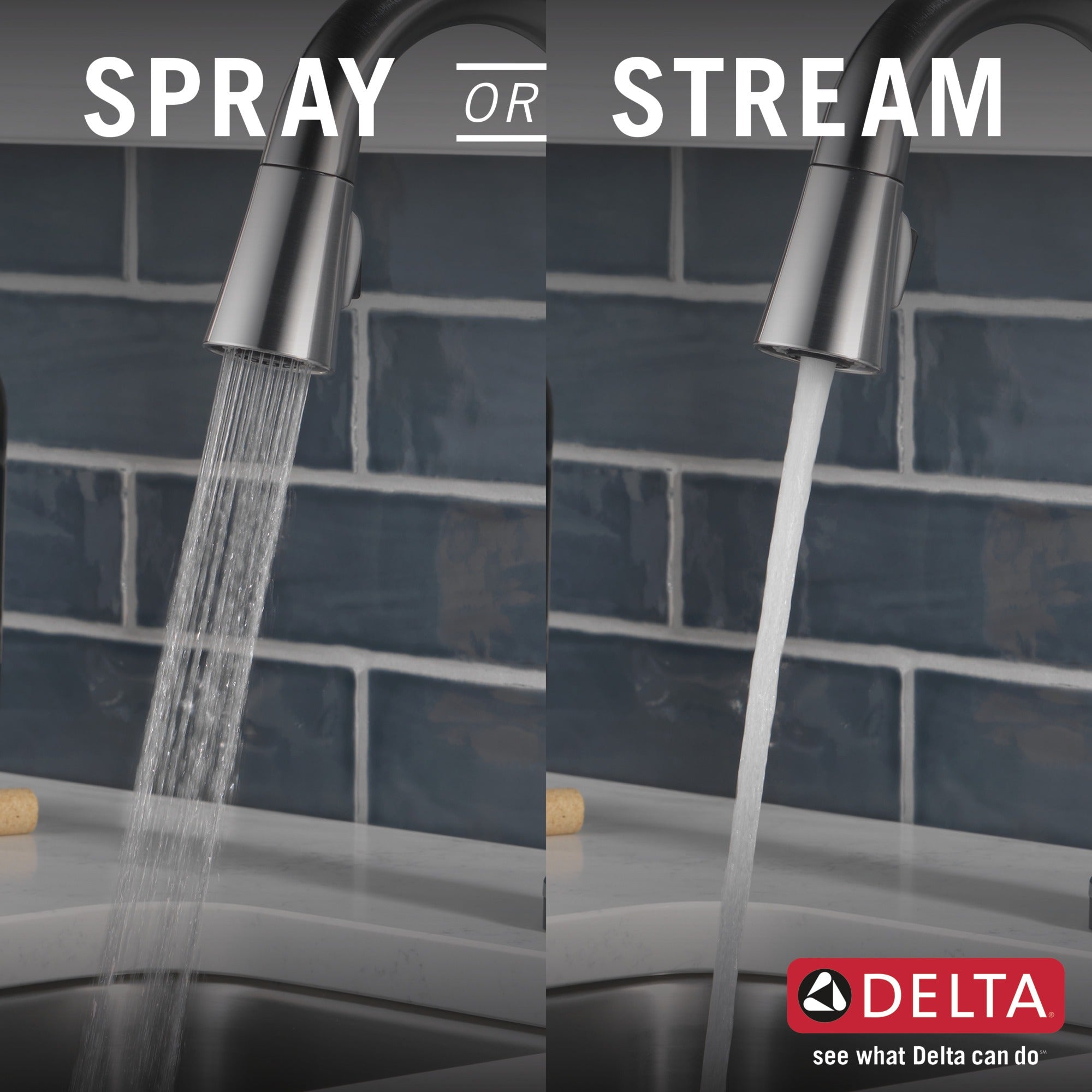 Delta Emmeline® Single Handle Pull-Down Bar/Prep Faucet with Touch<sub>2</sub>O® Technology