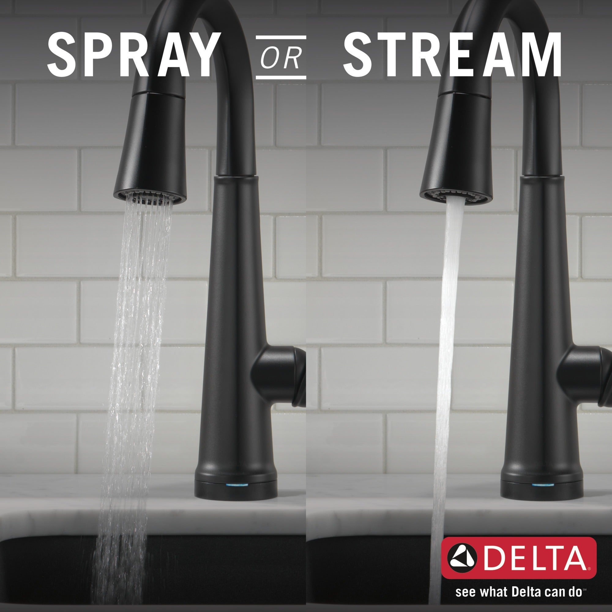 Delta Emmeline® Single Handle Pull-Down Bar/Prep Faucet with Touch<sub>2</sub>O® Technology