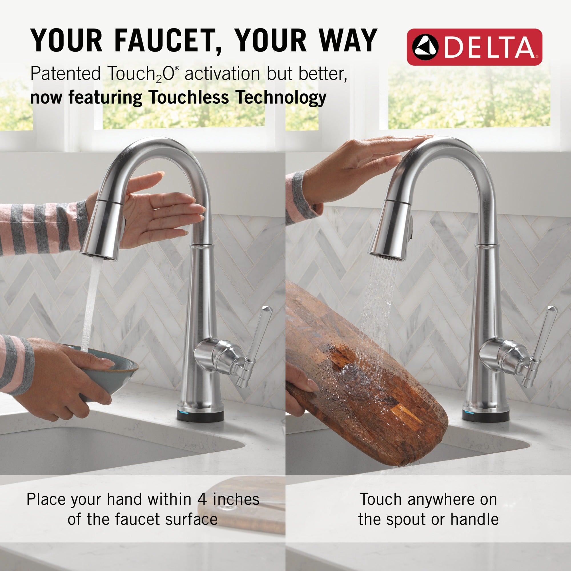 Delta Emmeline® Touch2O® Bar / Prep Faucet with Touchless Technology